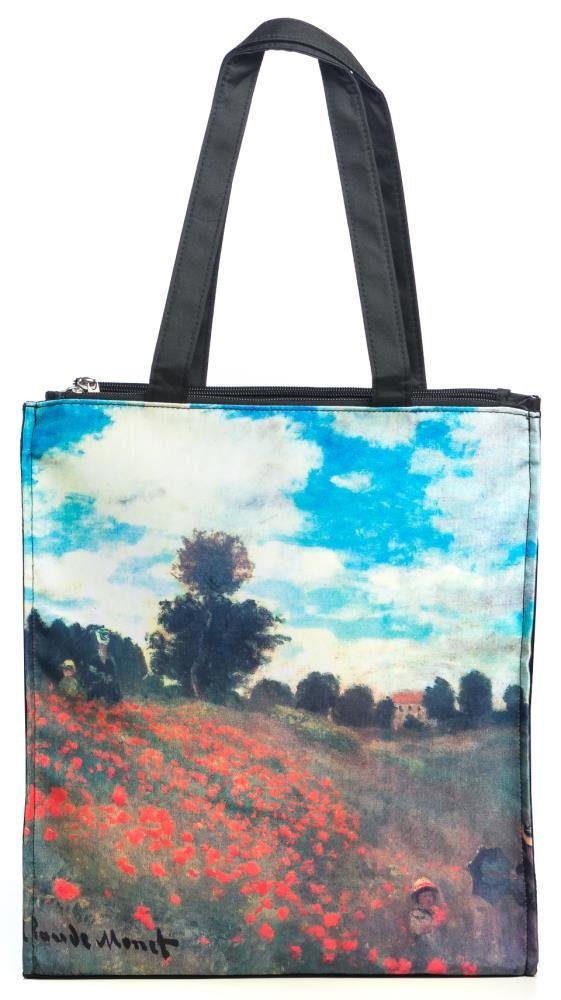 Luckyweather not just any other day Shopper Einkaufstasche / Twinbag Motiv MOHNBLUMENFELD (1-tlg., 1 Stück Shopping Bag), Schultertasche beidseitig bedruckt mit Motiv bedruckt