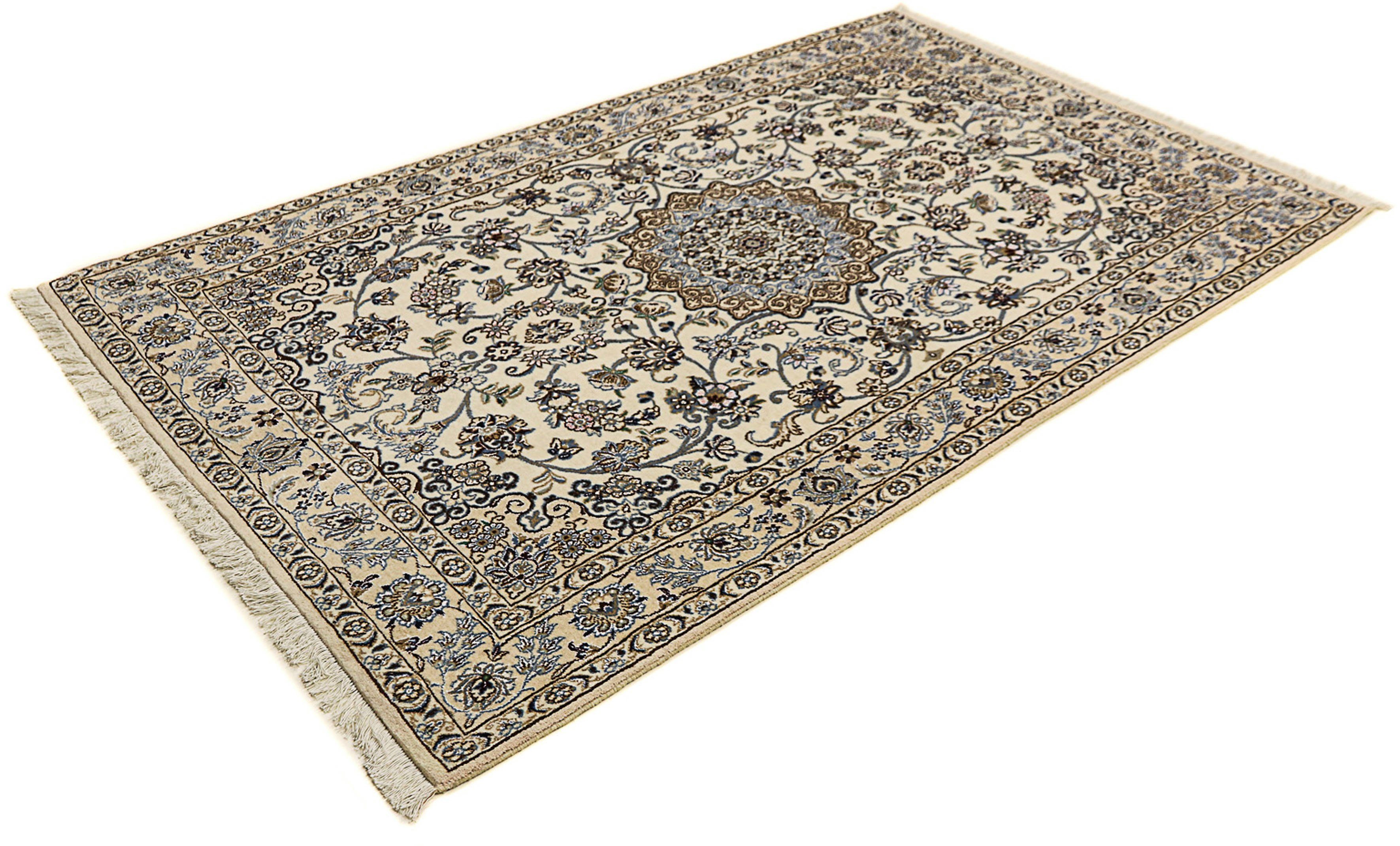Orientteppich Perser Nain rechteckig, mit Zertifikat morgenland, Höhe: - x - 10 127 cm - beige, 210 Einzelstück - Handgeknüpft, Royal mm, Wohnzimmer