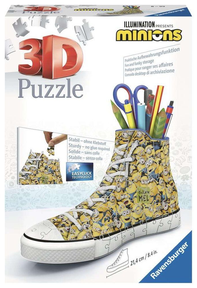 11262, Minions Puzzle Puzzleteile 3D-Puzzle Sneaker Teile 108 Ravensburger Ravensburger 108 3D