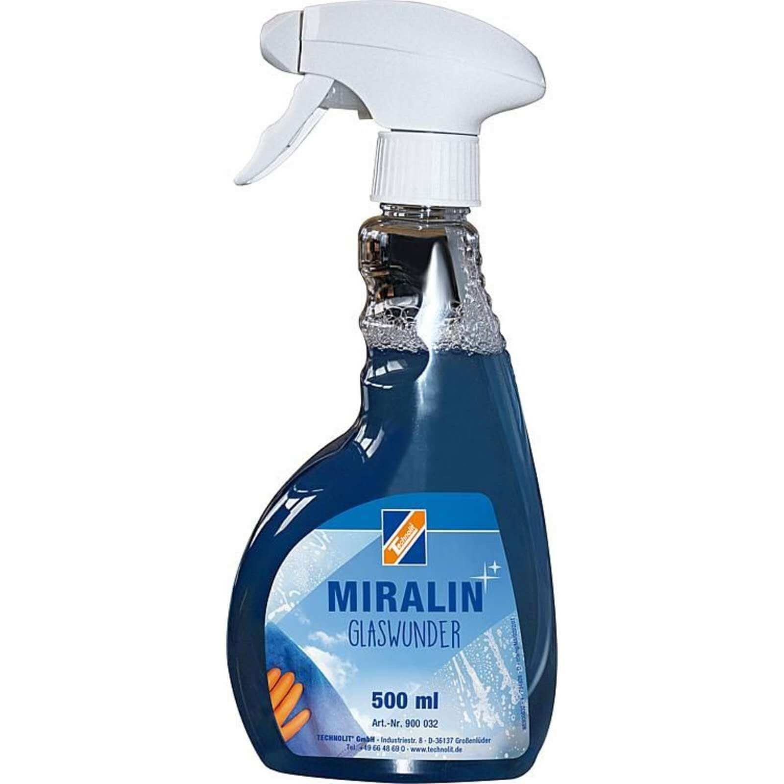 TECHNOLIT® Miralin-Glaswunder, Glasreiniger, Fensterreiniger, Spiegelreiniger Glasreiniger