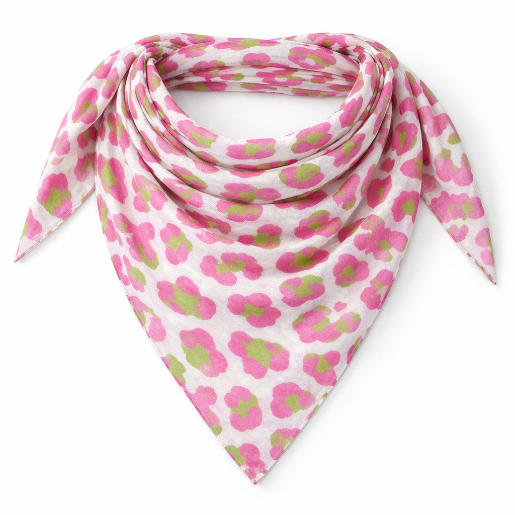 ZUKUNFTSENKEL Dreieckstuch Modetuch Damen aus 100 % Baumwolle, (weicher atmungsaktiver Schal), Made in Italy modischer Dreieckschal Modetuch