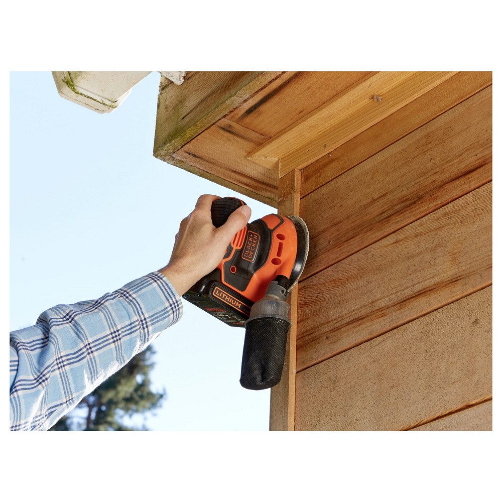 Black + Decker Exzenterschleifer Black & Decker BDCROS18N-XJ Akku-Exzenterschleifer ohne Akku, ohne L