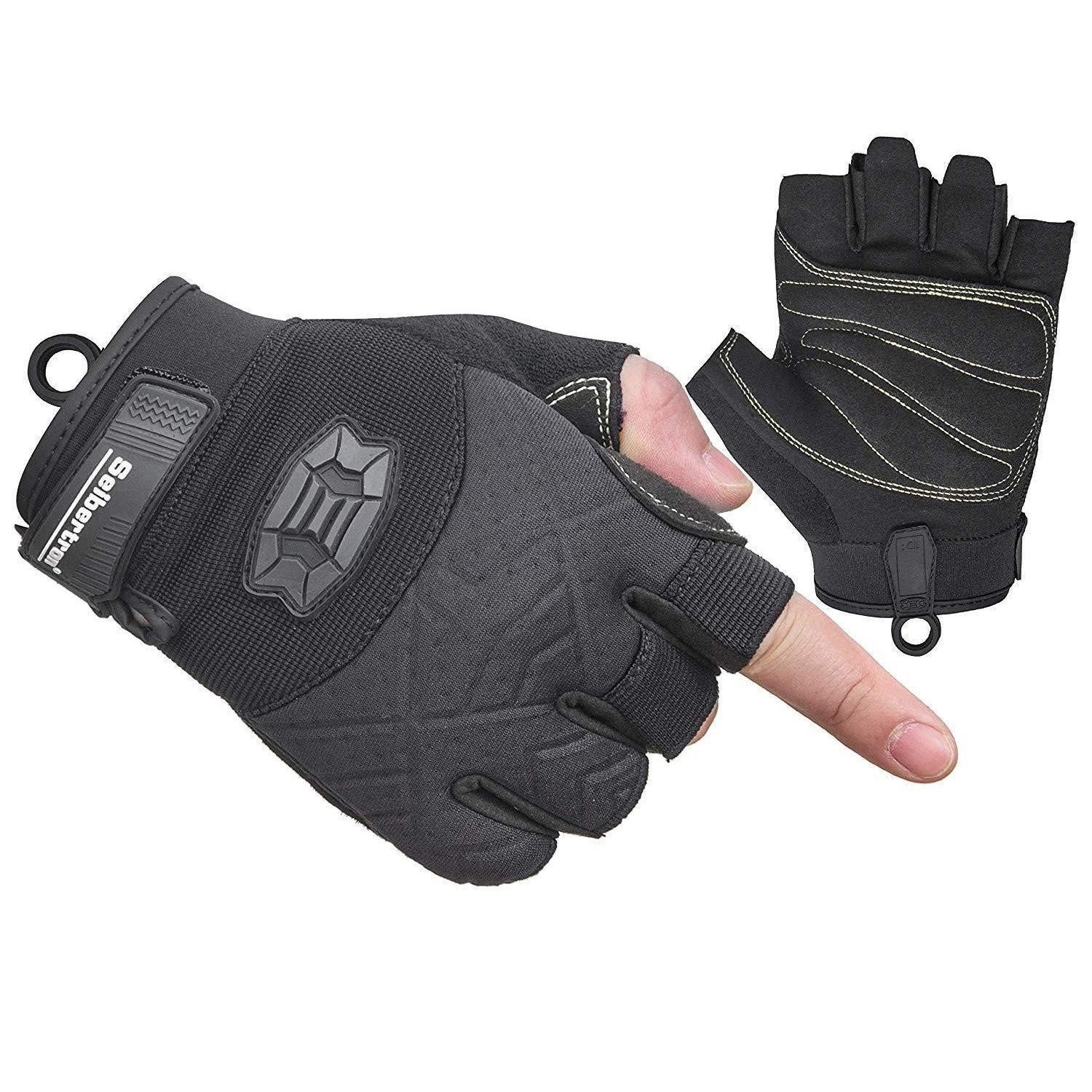 LuxusKollektion Multisporthandschuhe Kletterhandschuhe Half Finger Black XXL (1-St)