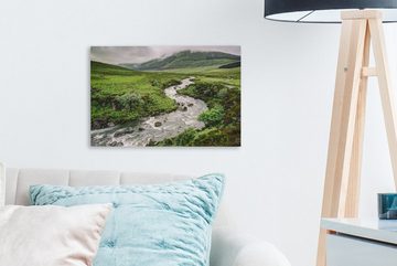 OneMillionCanvasses® Leinwandbild Fluss in Schottland, (1 St), Wandbild Leinwandbilder, Aufhängefertig, Wanddeko, 30x20 cm
