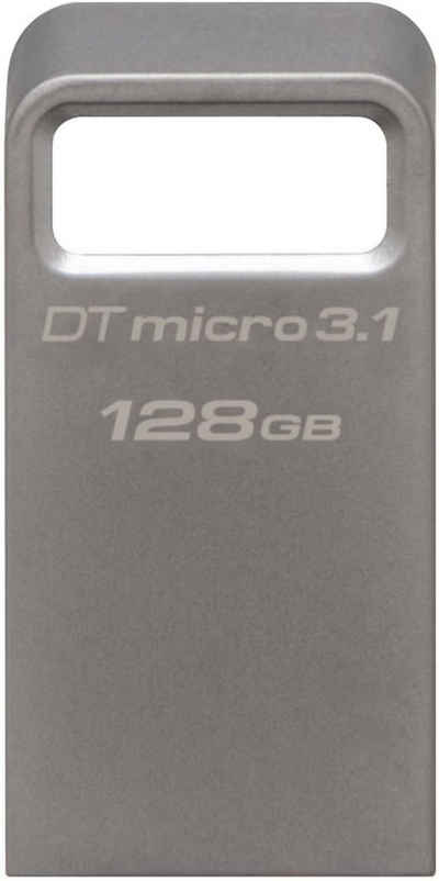 Kingston »Kingston DataTraveler Micro 3.1 DTMC3/128GB Kleines Format USB 3.1 Speicherstick silber« Mini-USB-Stick