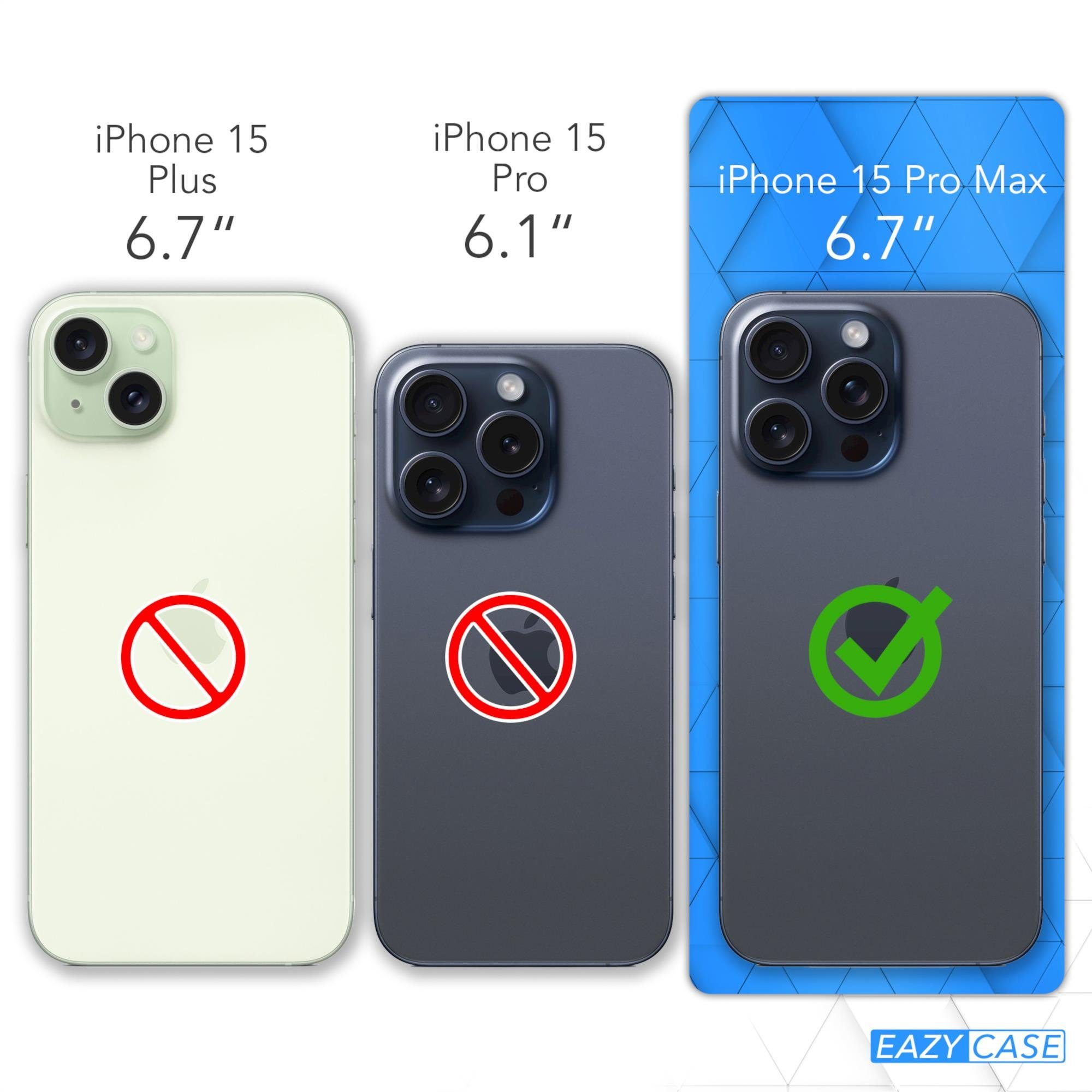 EAZY CASE Handyhülle Outdoor Case für Apple iPhone 15 Pro Max 6,7 Zoll, Slim Cover Durchsichtig Robust Back Cover stoßfest Grün / Nachtgrün – Bild 5 von 5