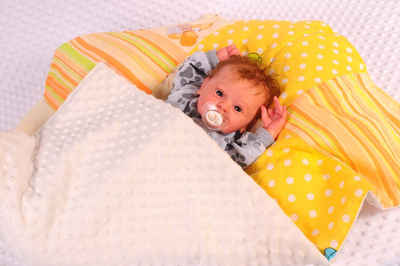 Babydecke Decke Babydecke Wagendecke 100x75cm für Wiege Kinderwagen Babybett, La Bortini