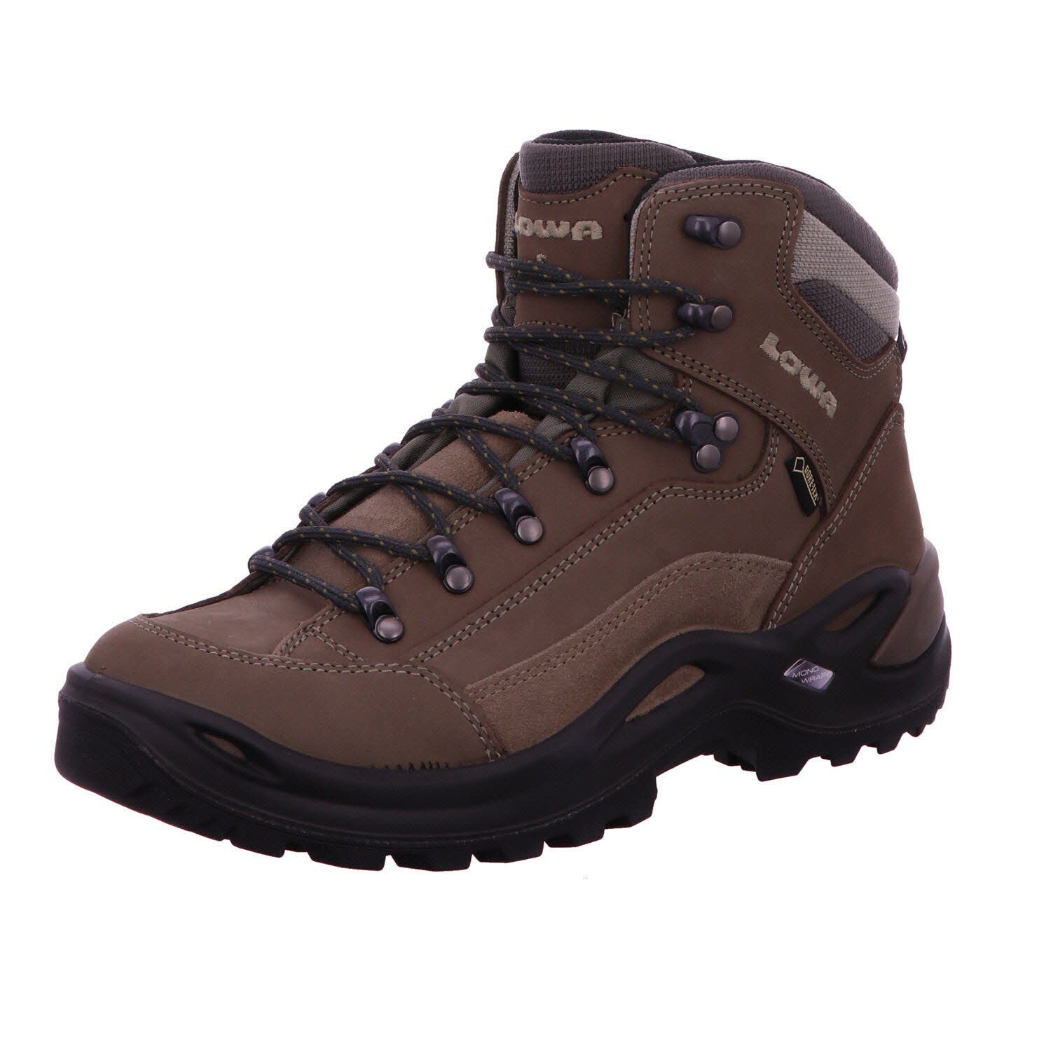 RENEGADE S Geh- Lowa Outdoorschuh braun MID GTX mit und (2-tlg) WS Tragekomfort bestem