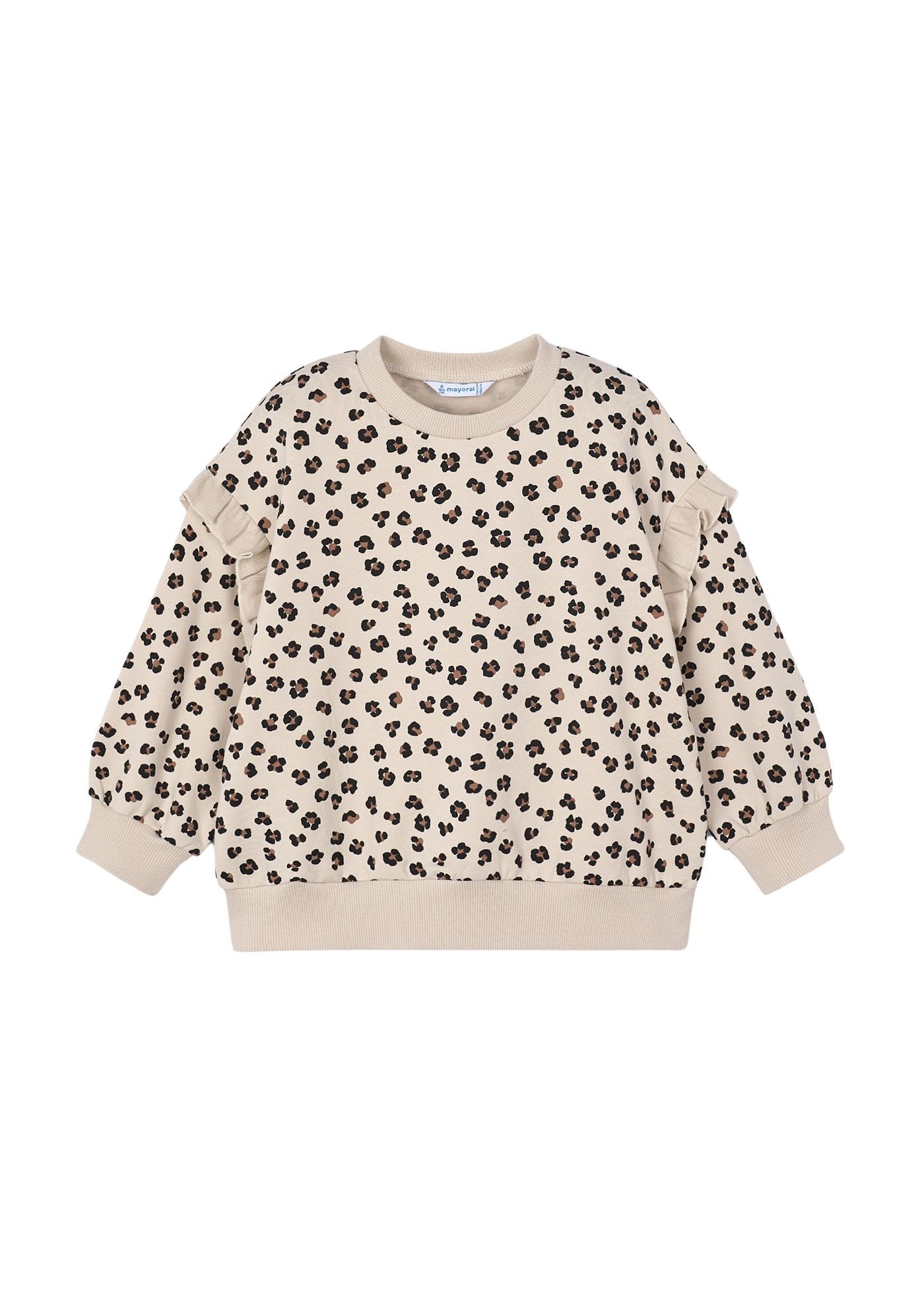 Mayoral Sweatshirt Volants und Leoprint