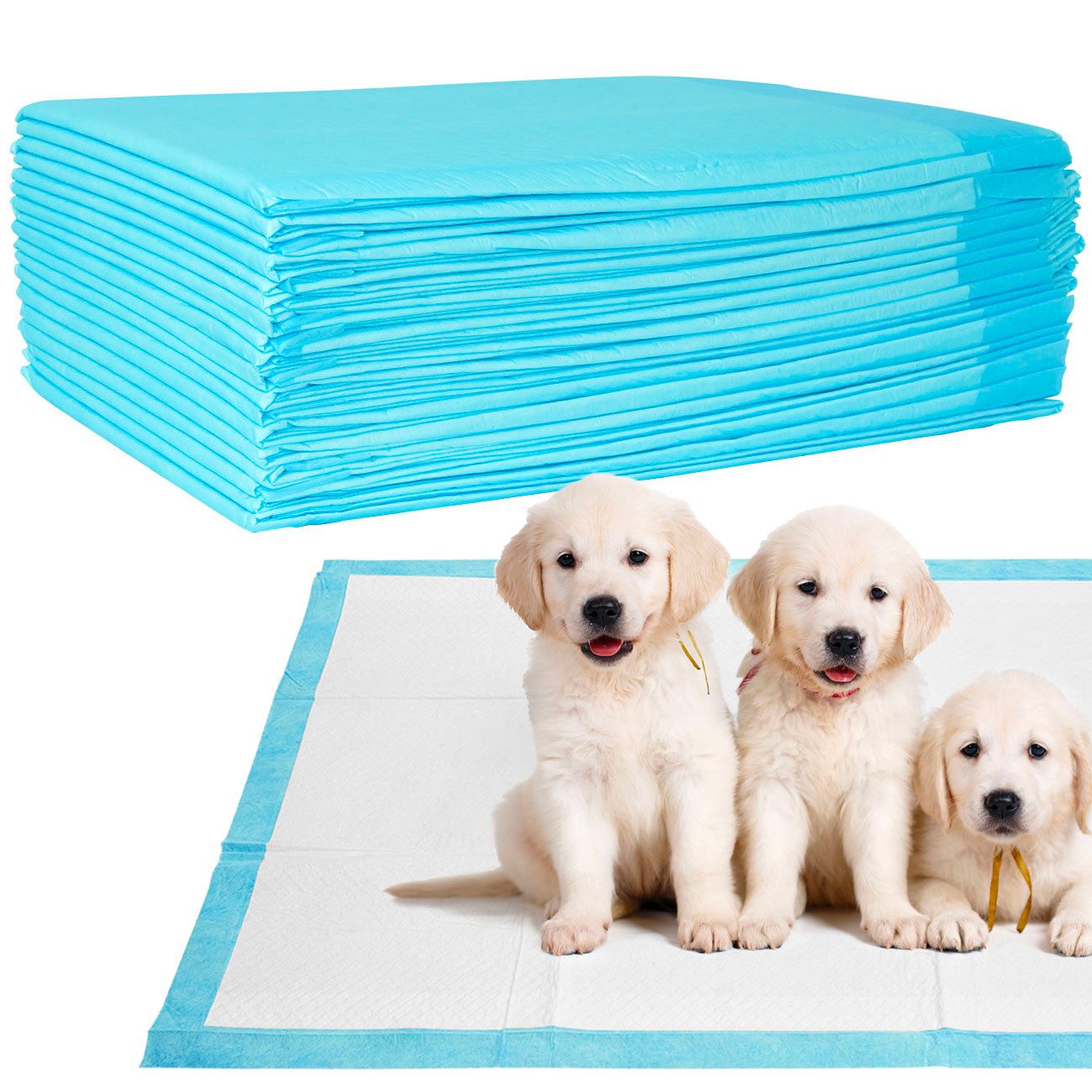 shop'n smile ideoon Hundewindel Extra saugfähige Hunde-Trainingspads, auslaufsicher (60x60 cm), Zum Trainieren der Stubenreinheit für Welpen von shop'n smile ideoon