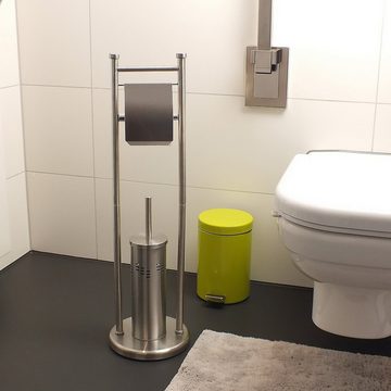 kela WC-Garnitur Swing, herausnehmbarer Innenbehälter, Garnitur mit Deckel, wechselbare Bürste