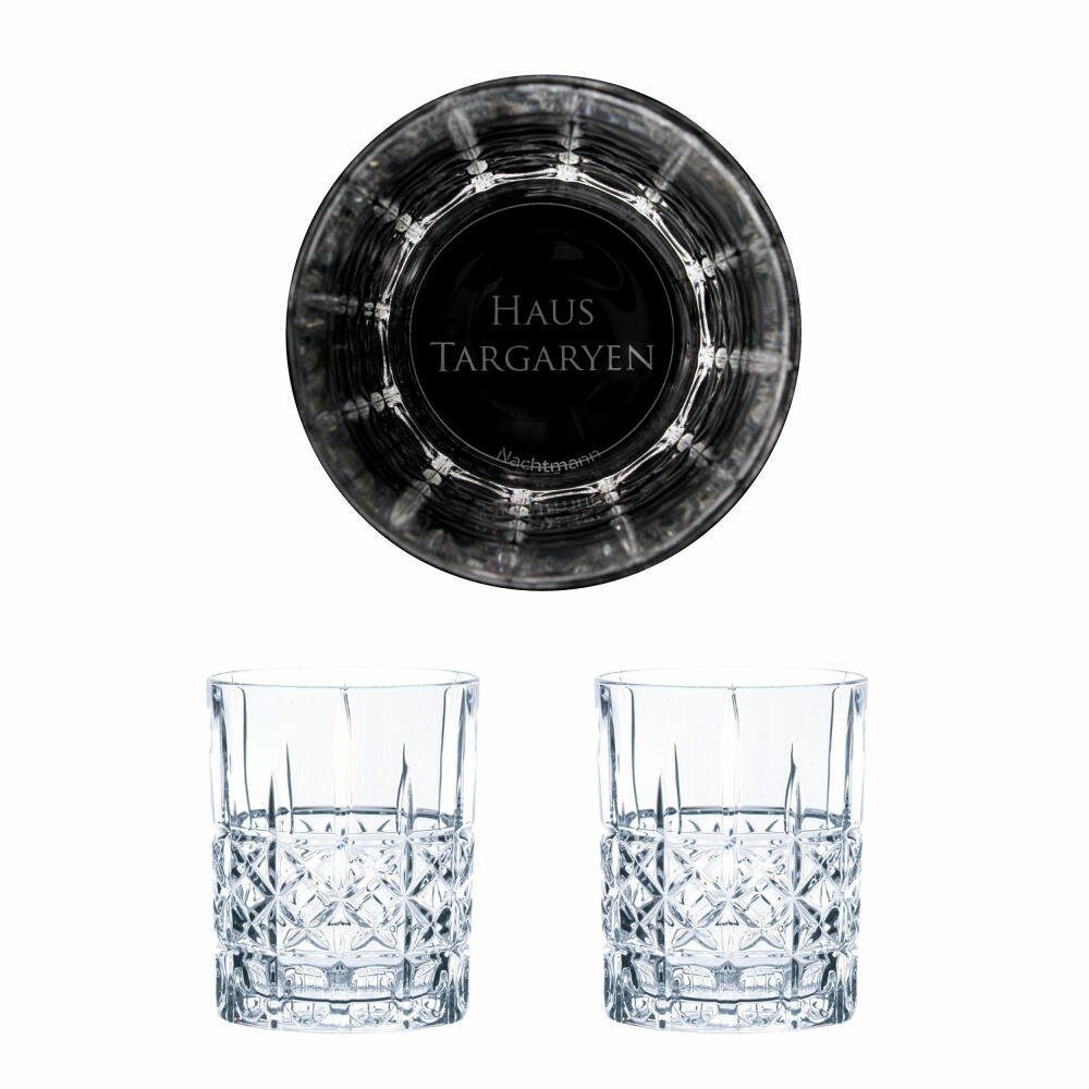 Nachtmann Whiskyglas Game of Thrones Whiskygläser Set Haus Targaryen, 2-tlg., Kristallglas, lasergraviert