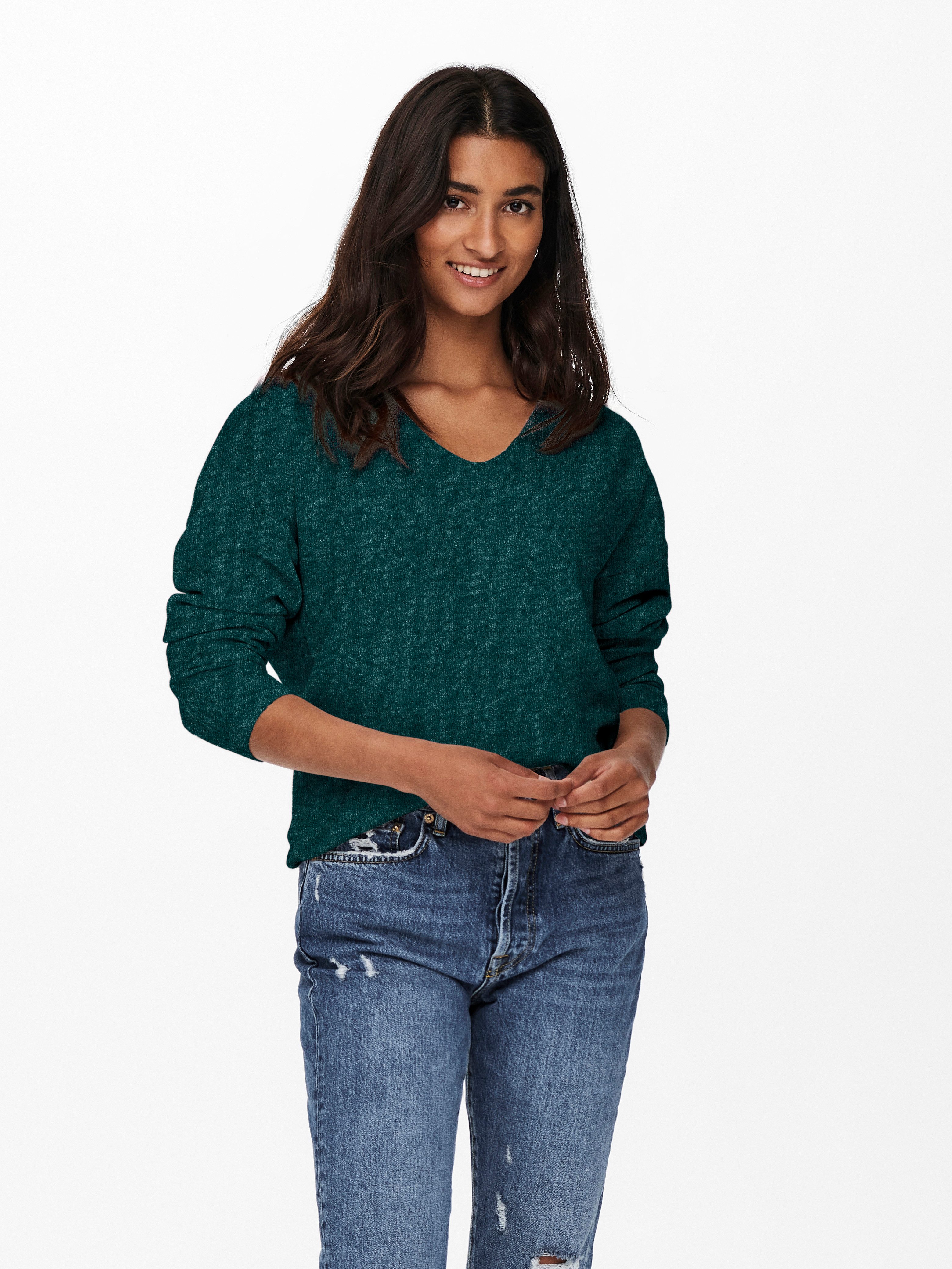 ONLY V-Ausschnitt-Pullover ONLRICA LIFE L/S V-NECK günstig online kaufen