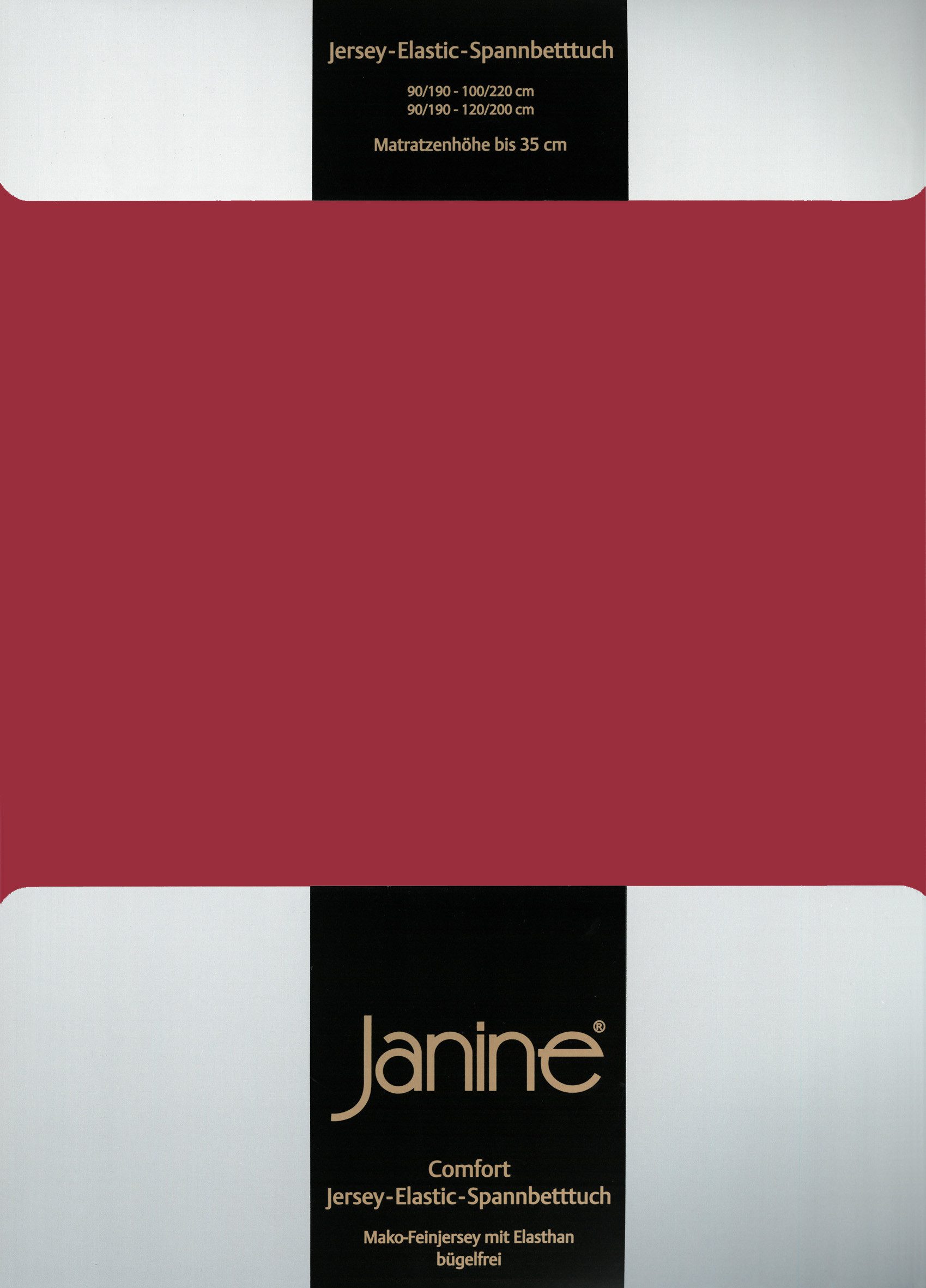 Janine Spannbettlaken ELASTIC 5002 Jersey Bettlaken mit Elasthan, 190 g/m², Jersey-Elasthan, Gummizug: rundum, (1 Stück), für Matratzen bis 35 cm Höhe, 95% Baum – Bild 4 von 5
