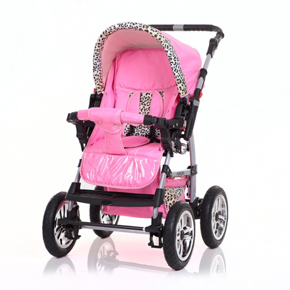 Pink-Leo - - babies-on-wheels in 18 2 Flash Teile 14 Kinderwagen-Set 1 in Kombi-Kinderwagen Farben