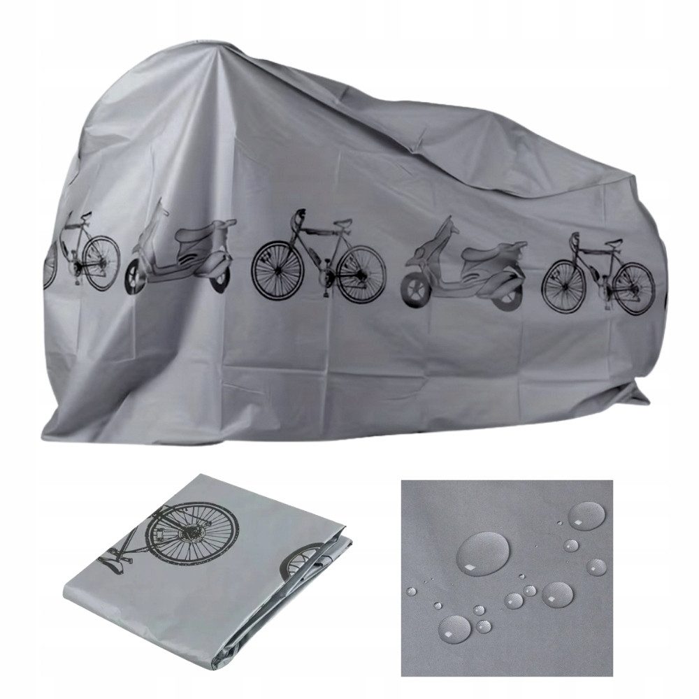 VERK GROUP Fahrradschutzhülle Fahrradgarage Abdeckplane 200×105 cm Roller Moped Schutzhaube, Zusammenfaltbar, Für Fahrräder und Roller