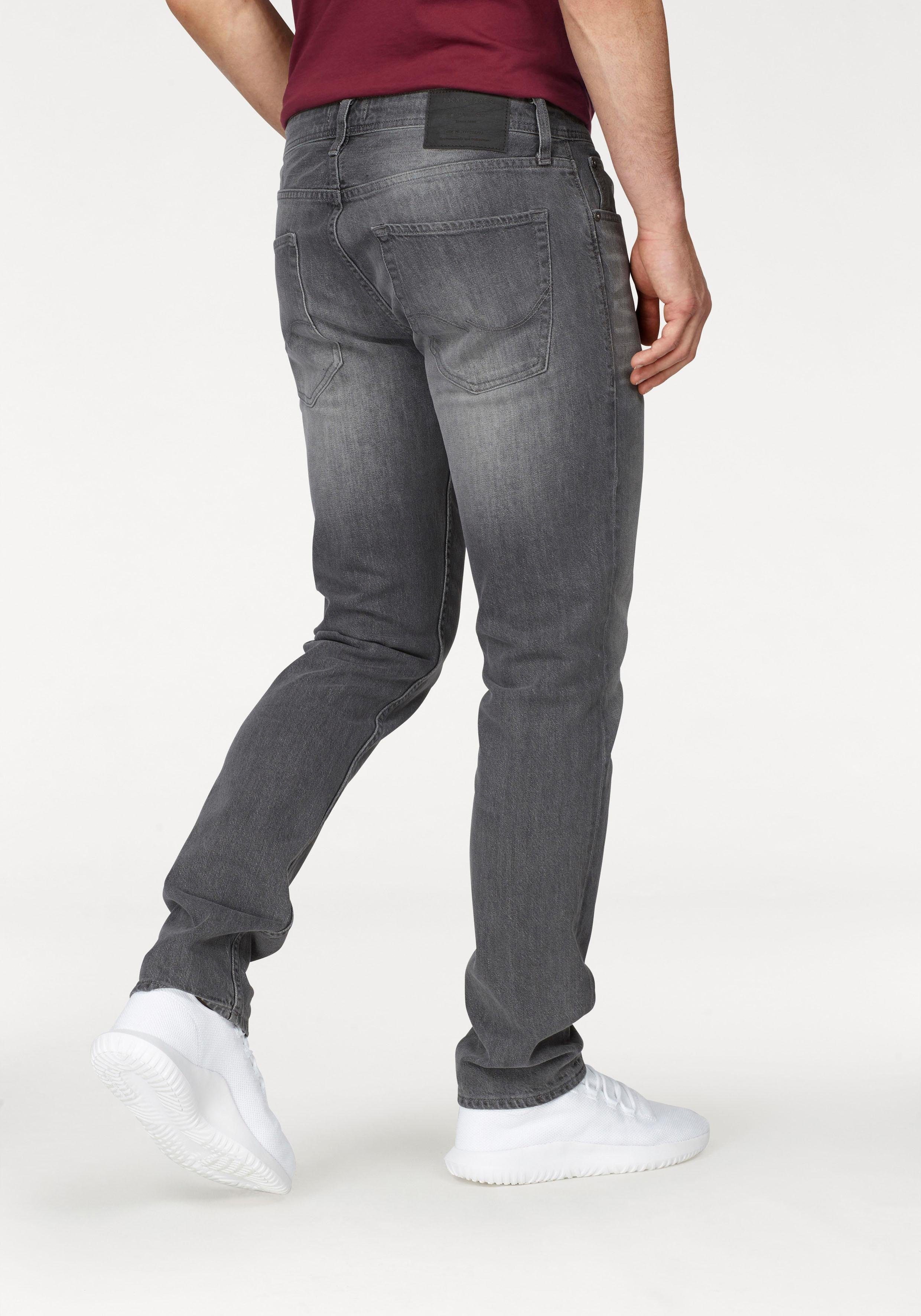 Jack & Jones Slim-fit-Jeans »TIM«, Verwaschene Jeans "Tim" mit  Knopfverschluss online kaufen | OTTO