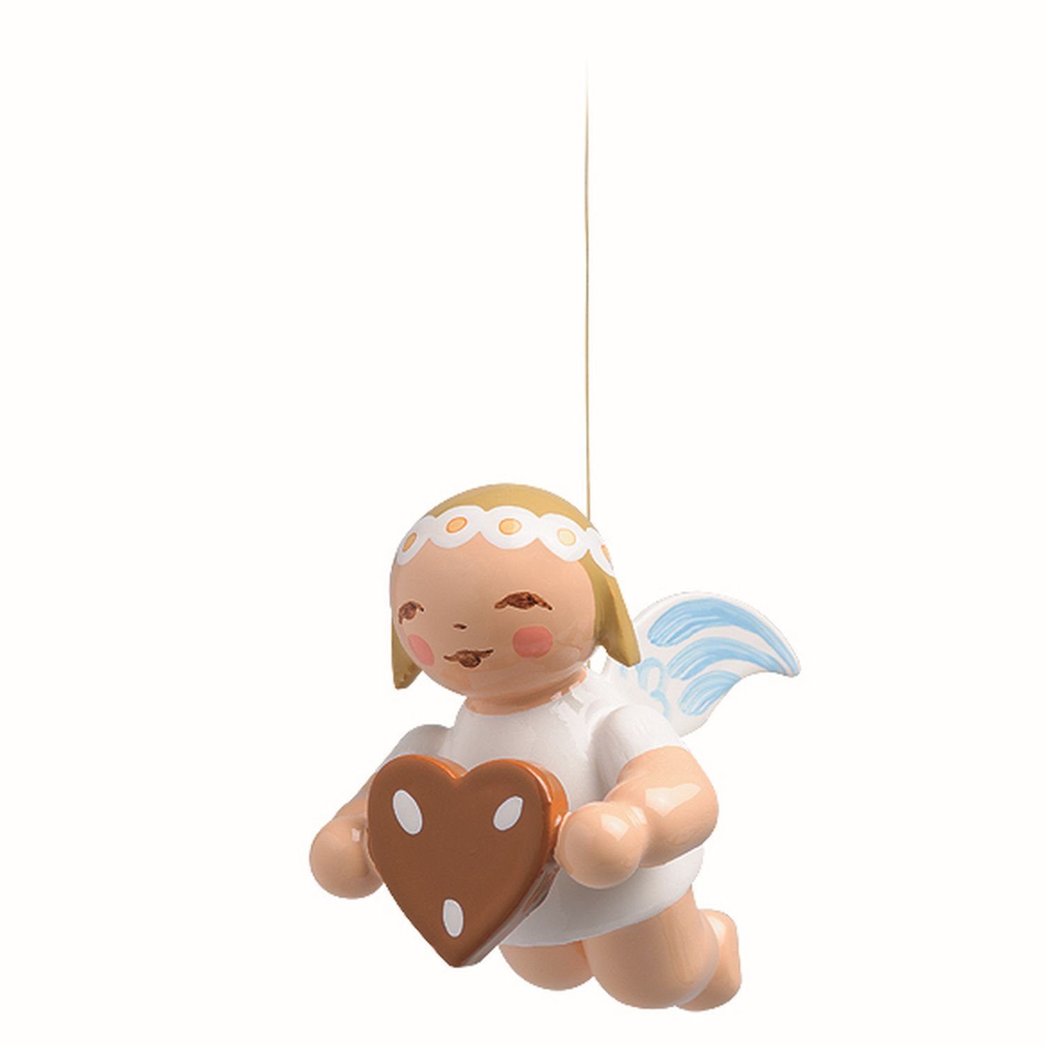 Wendt & Kühn Weihnachtsfigur Schwebeengel Klein mit Lebkuchenherz 6307/150