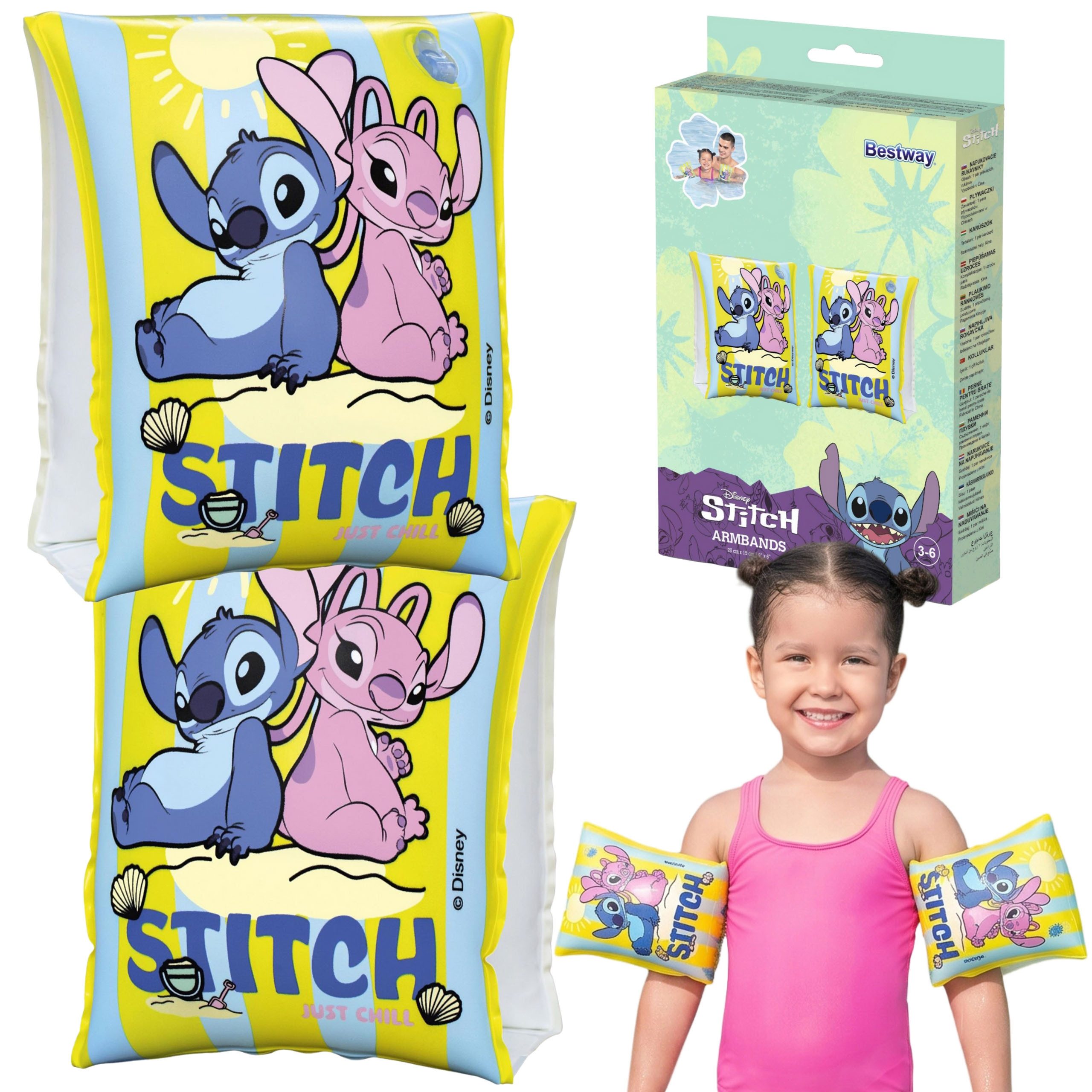 Disney Schwimmflügel DISNEY Stitch Schwimmflügel für Kinder, 23 × 15 cm