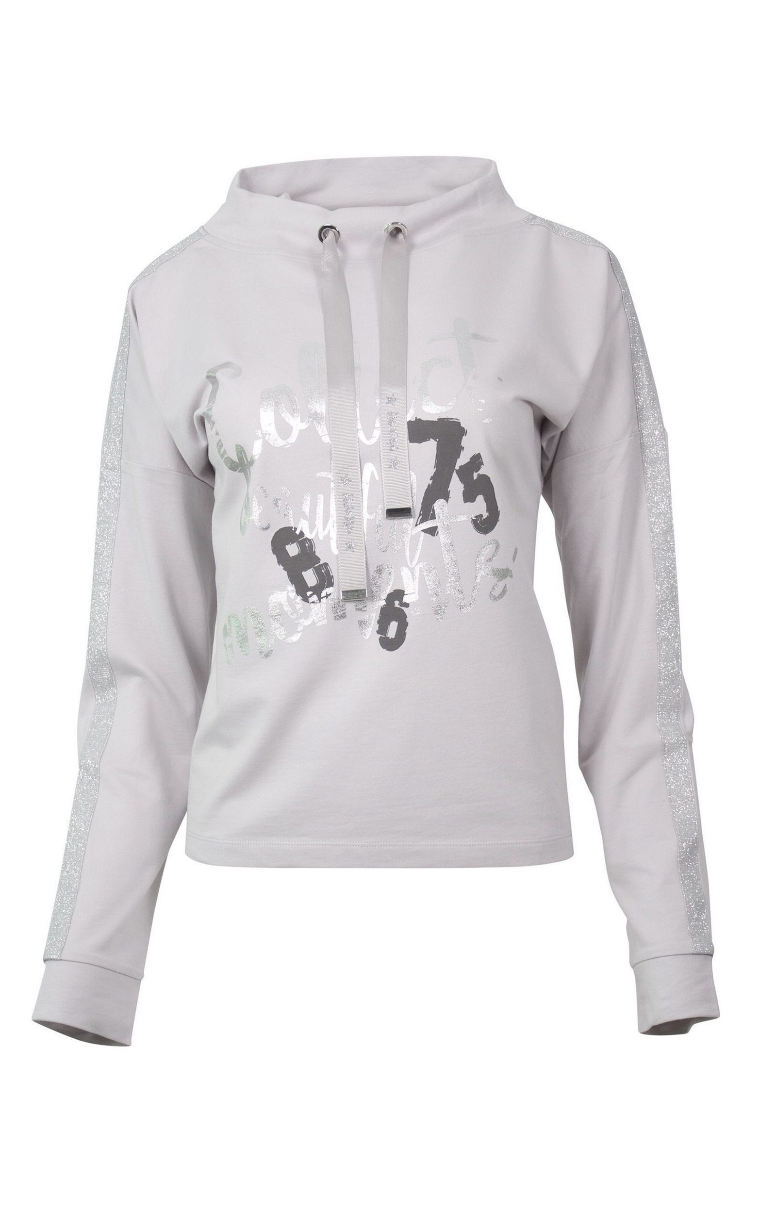 Passioni Langarmshirt mit Statementprint sportiver Schnitt, Frontdruck günstig online kaufen