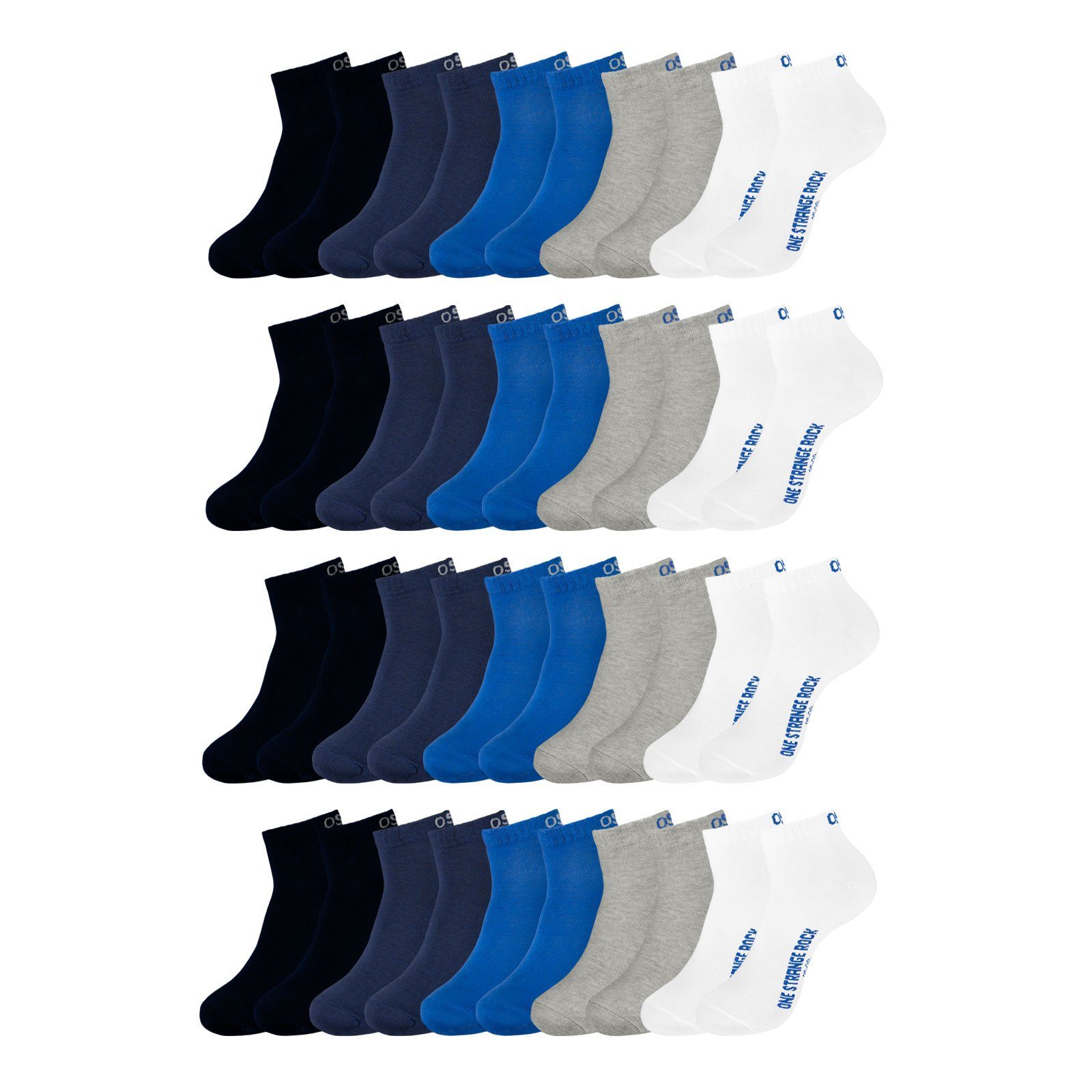 One Strange Rock Kurzsocken Quarter (20-Paar) mit Logoschriftzug am Bündchen und auf der Sohle