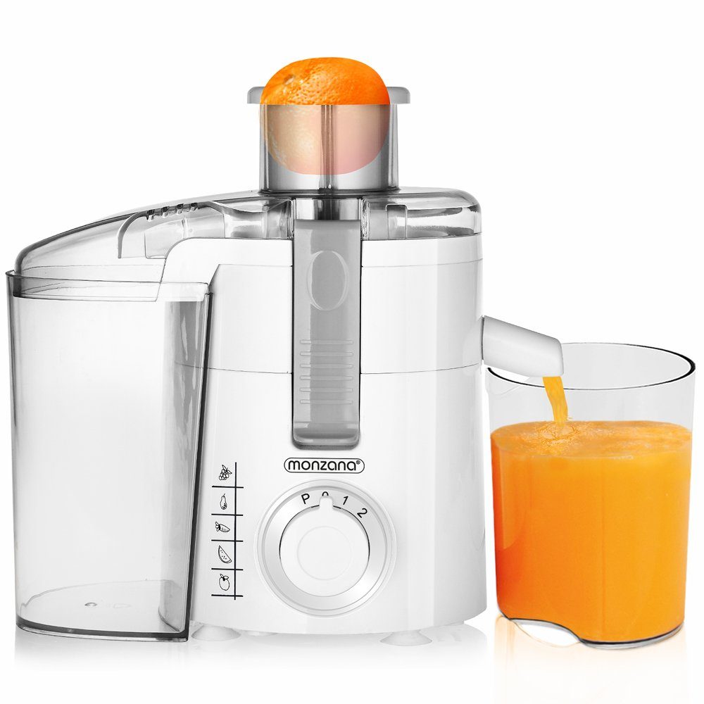 Deuba Entsafter, 670 W, 2 Geschwindigkeitsstufen mit Saftbehälter Saftpresse Küche