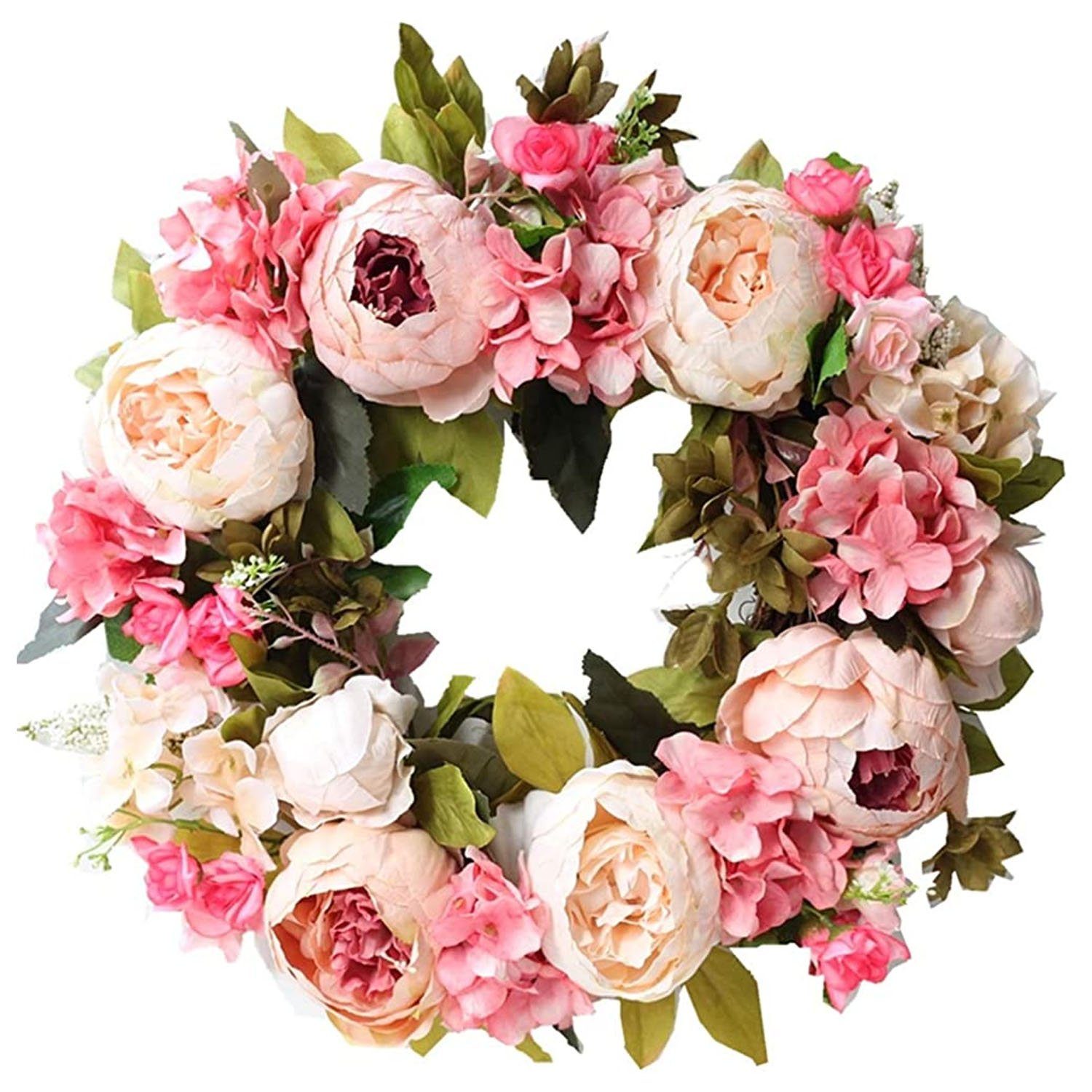 Kunstkranz Künstliche Türkranz Deko Kranz Dekorative Blumenkranz, zggzerg, günstig online kaufen