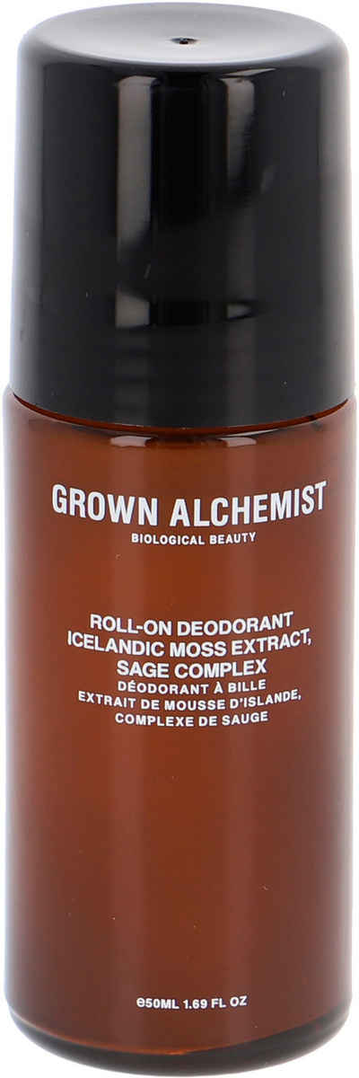 GROWN ALCHEMIST Deo-Roller Roll-On Deodorant: Icelandic Moss Extract, Sage Complex