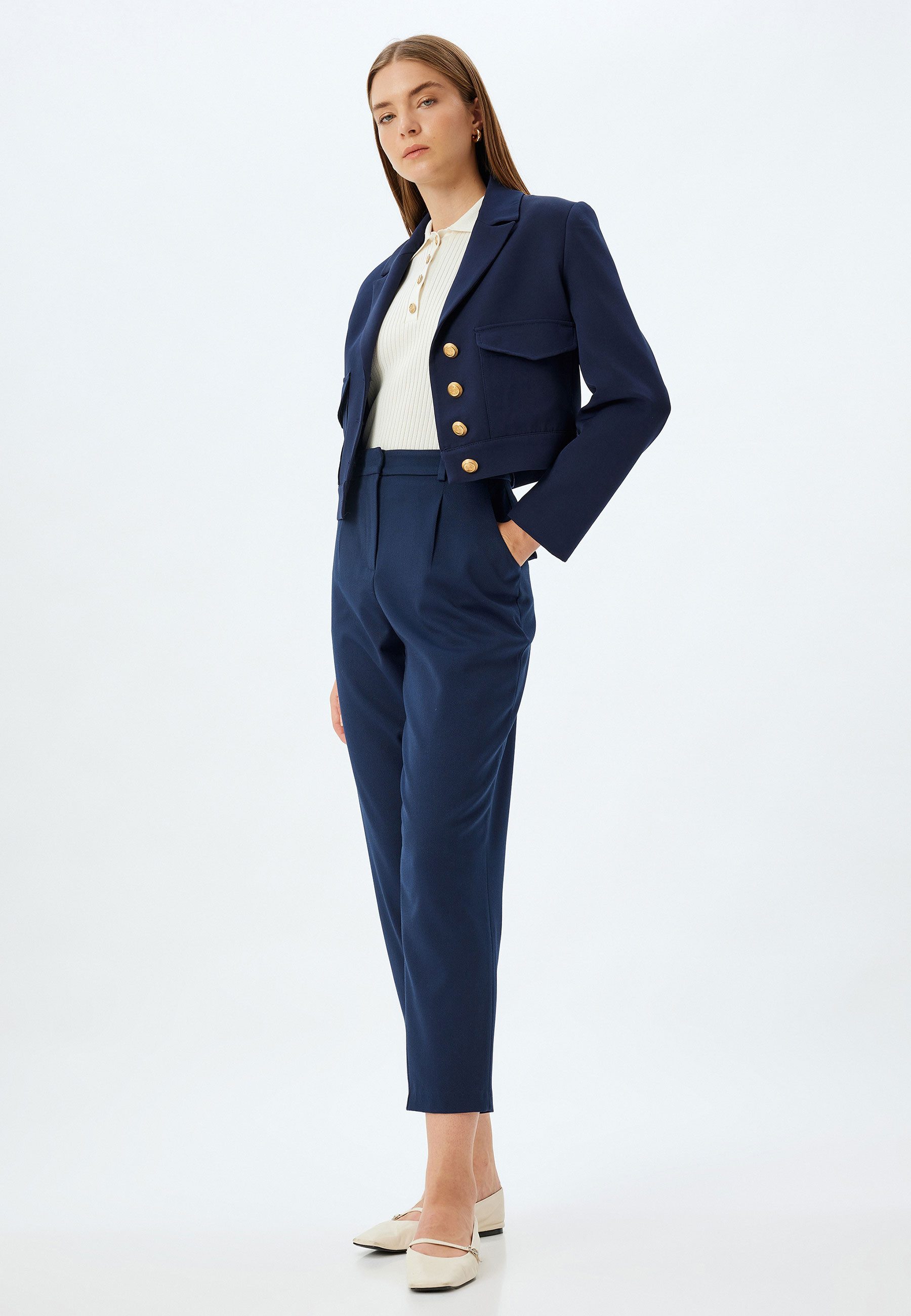 Koton Anzughose Normale Leibhöhe Carrot