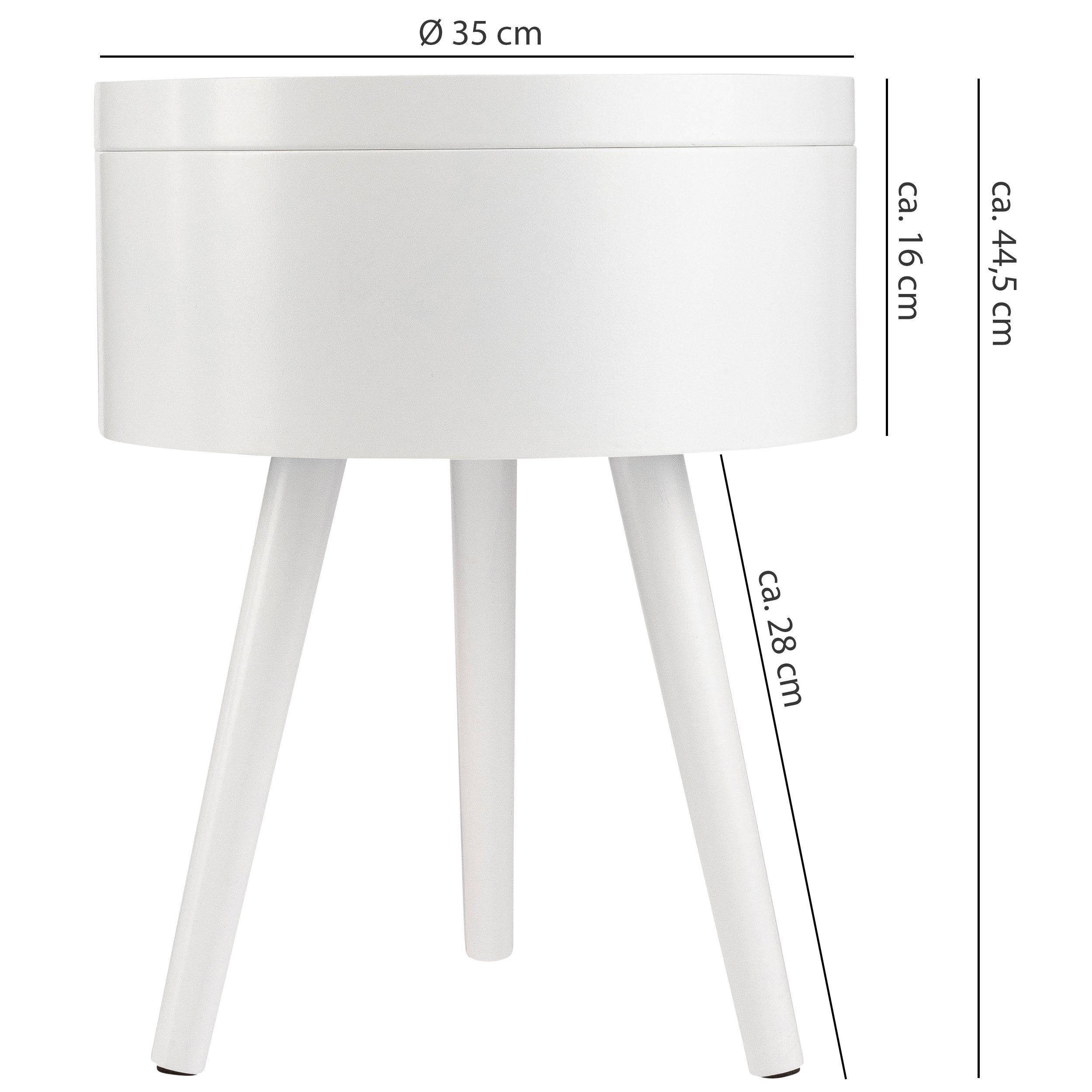 ONVAYA Beistelltisch Sofia aus Holz, Couchtisch rund, Nachttisch. € 44,99