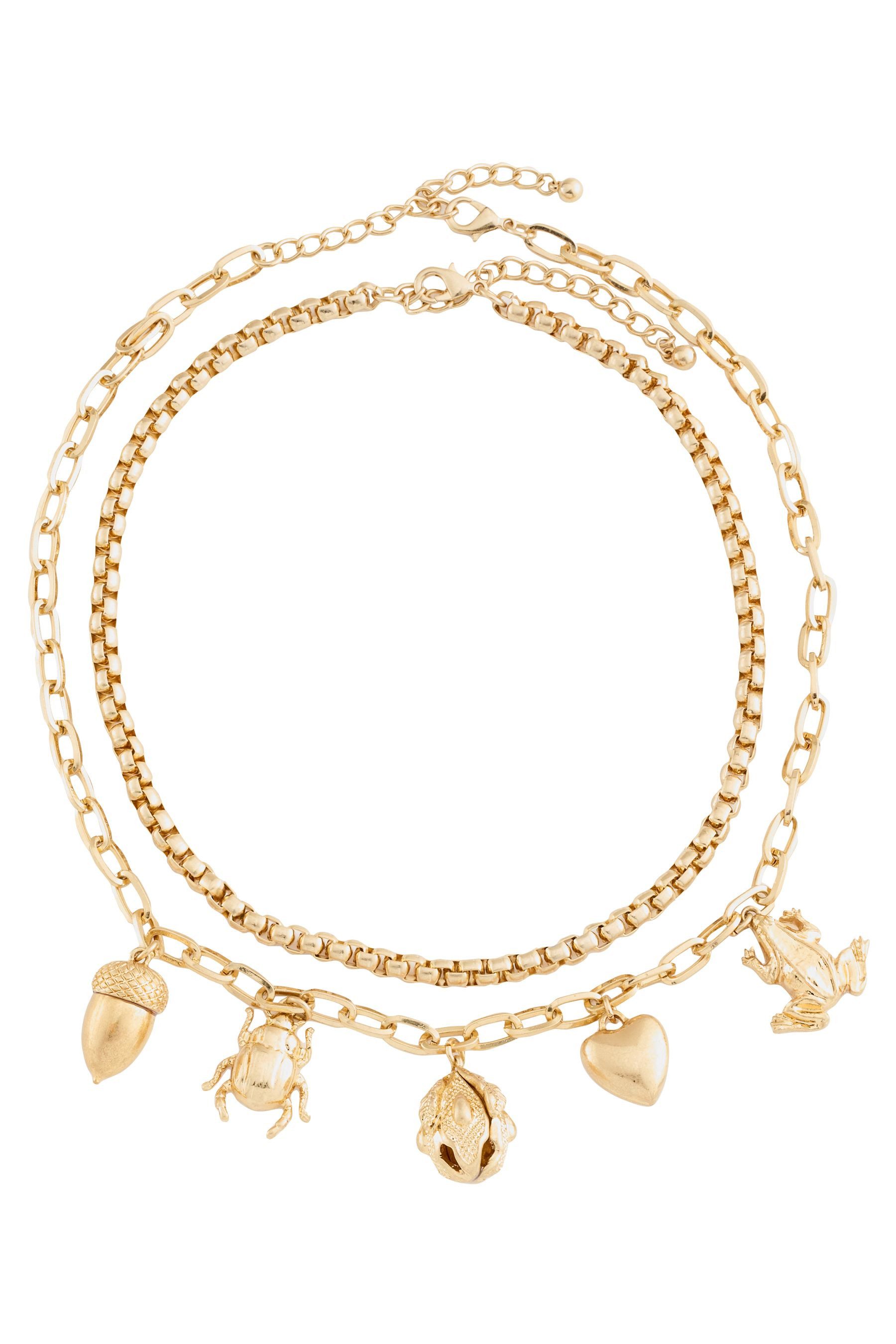 Charm-Kette Tabitha Simmons X Next Halskette mit Anhängern