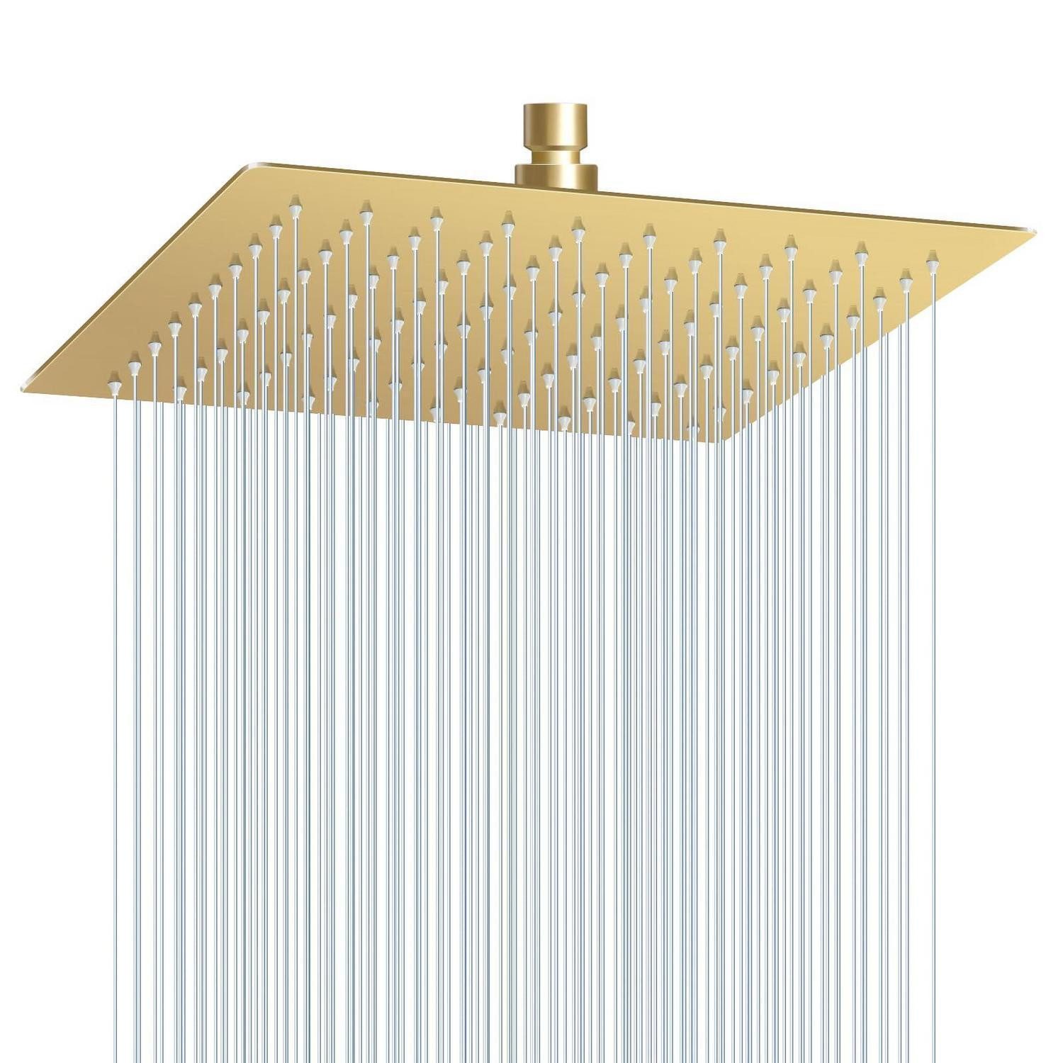 LuxusKollektion Regenduschkopf Duschkopf Regendusche 304 Edelstahl Wasserfall 25CM Gebürstetes Gold
