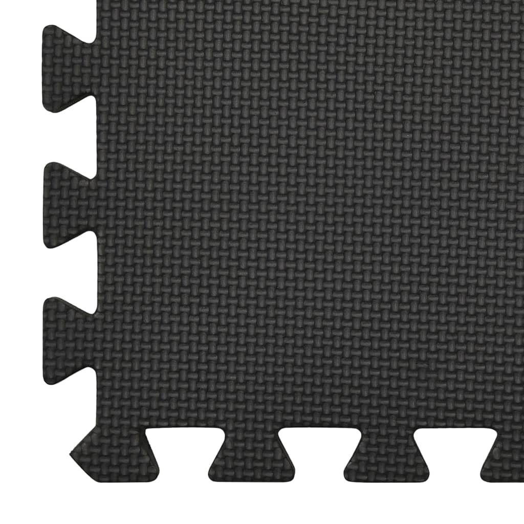 vidaXL Bodenmatte Bodenmatten 54 Stk. 4,86 m² EVA-Schaumstoff Schwarz