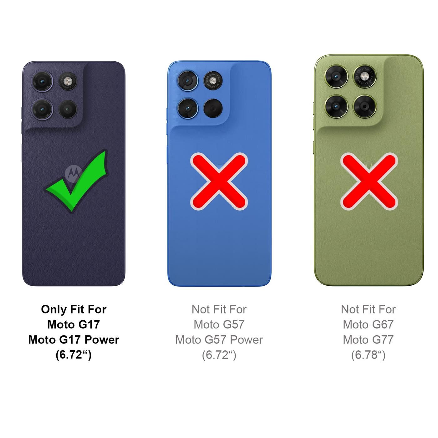 CoolGadget Handyhülle Wallet Klapp Tasche Book Case für Motorola Moto G17 / G17 Power, Hülle Klapphülle Flip Cover Etui Schutzhülle – Bild 3 von 5