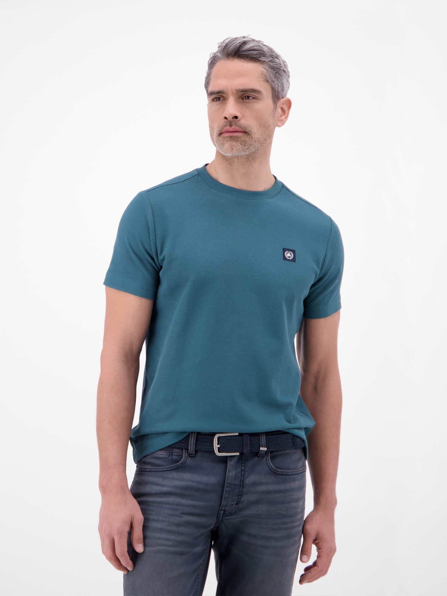 LERROS Flechtgürtel Elastischer Flechtgürtel mit Lederapplikationen