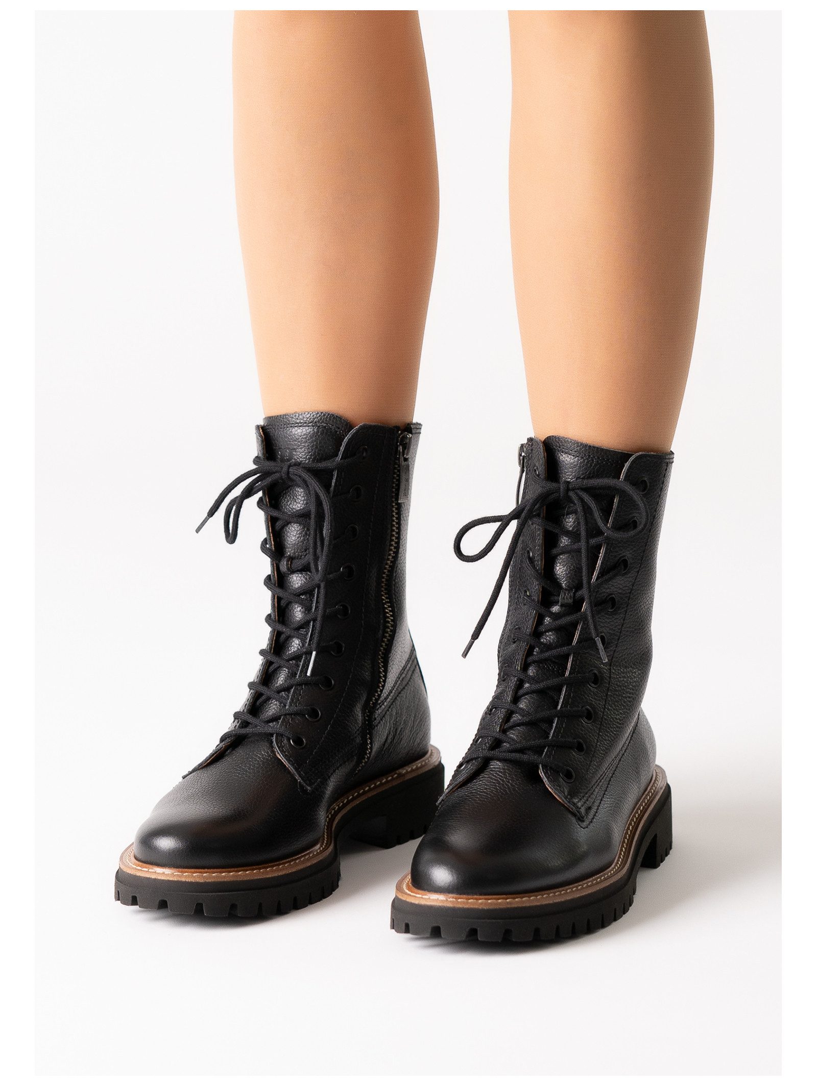 Paul Green Stiefelette Glattleder . Schnürstiefelette