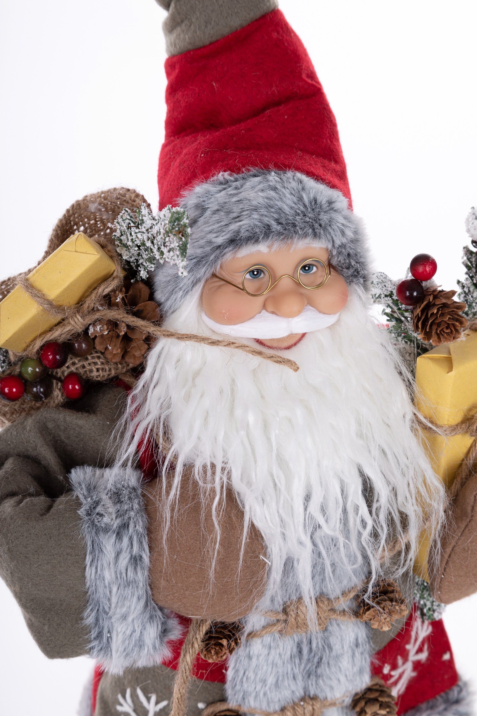 Wohnando Dekofigur Weihnachtsmann, hochwertige Santa-Figur mit Charme im Winter