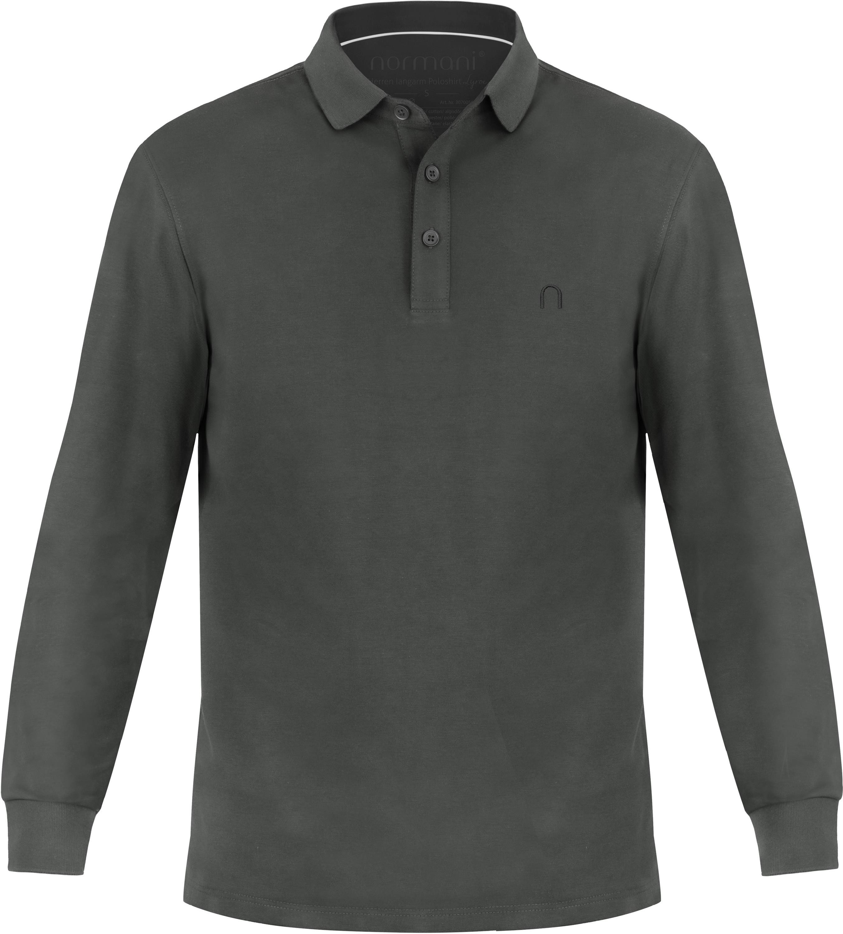 normani Langarmshirt 2er Set Herren Langarm Poloshirt Lyroe Longsleeve Poloshirt 2er Pack für Männer – Bild 2 von 5