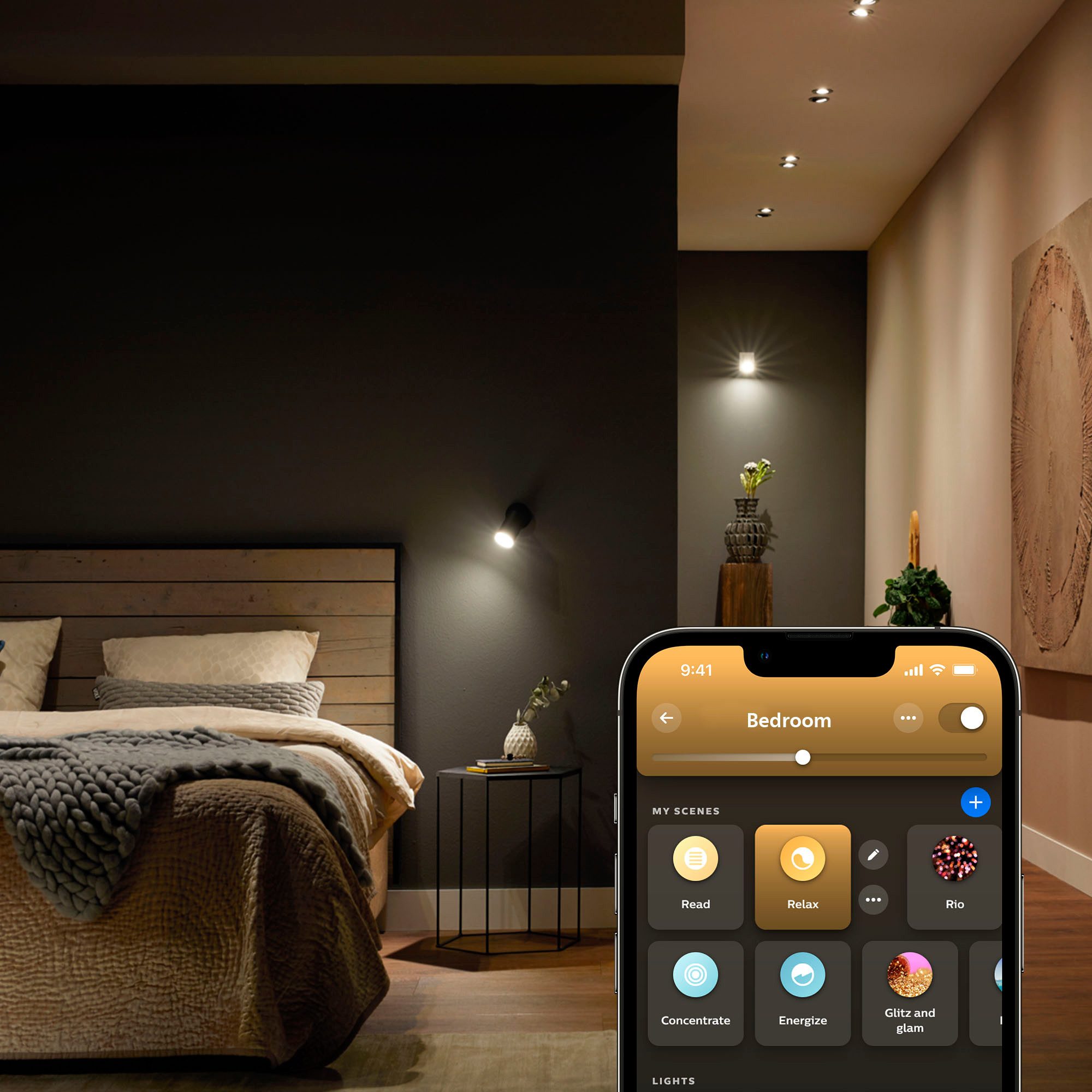 Philips Hue LED-Leuchtmittel White Ambiance 400lm, GU10, 3 St., Farbwechsler