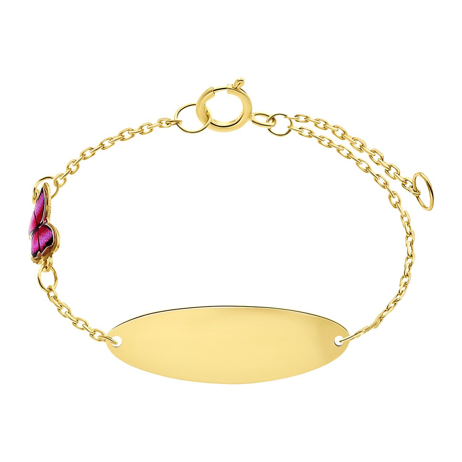 LUCARDI Armband mit Gravur Armband - 585 Gold - Gold - Emaille - Kinder