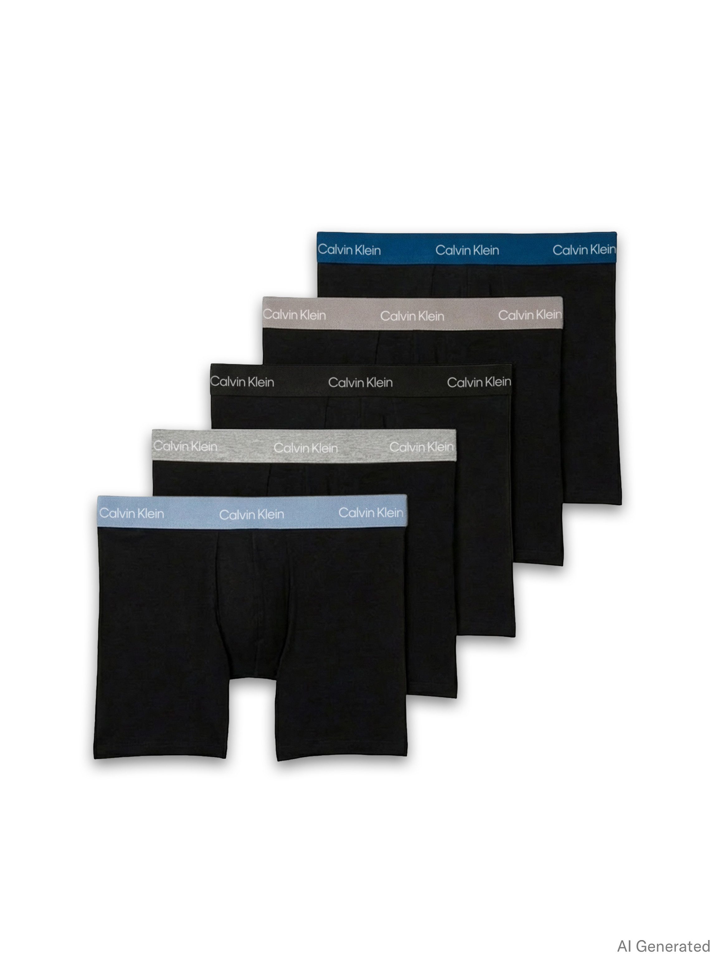 Calvin Klein Underwear Boxer BOXER BRIEF 5PK (Packung, 5-St., 5er-Pack) mit längerem Bein und Logo-Elastikbund (5Stück)