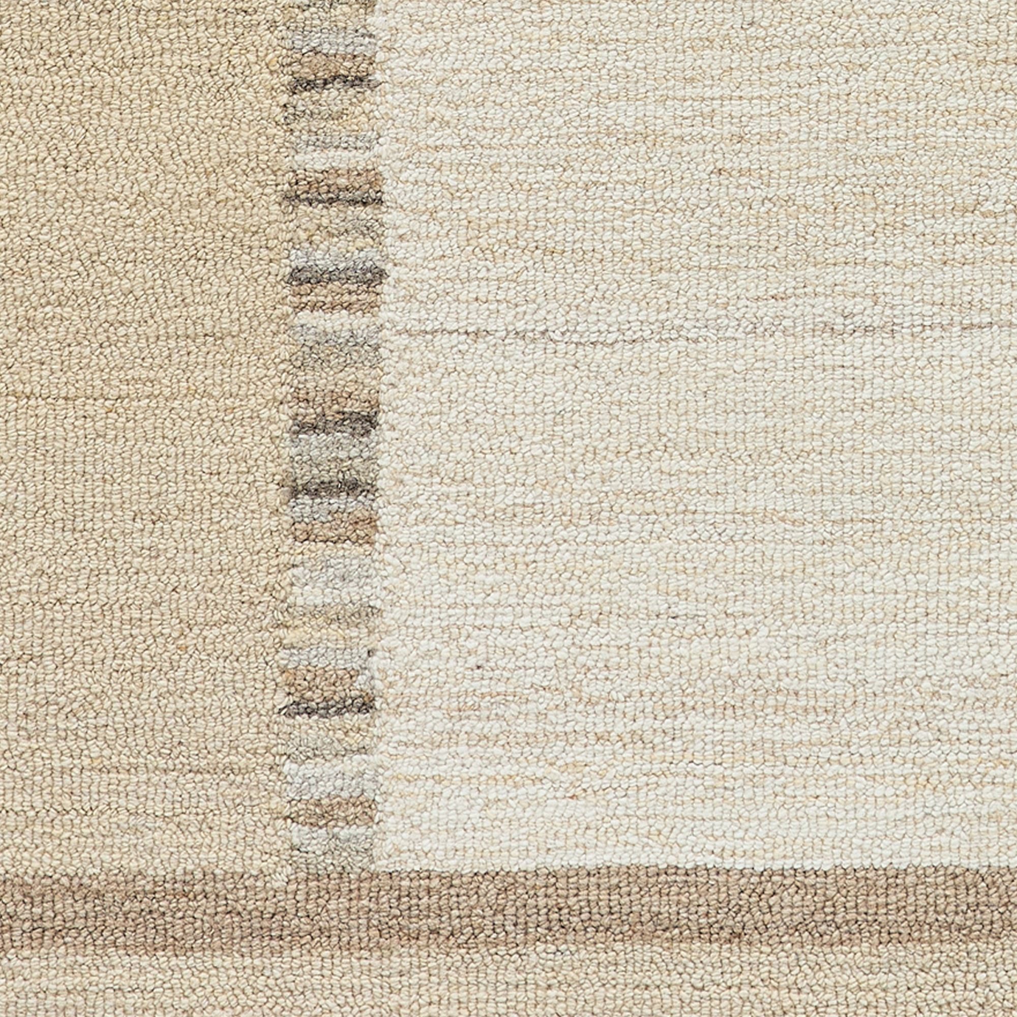 Natur Pur Teppich Natur Loop - handgetufteter moderner Wollteppich mit Bordüre, Rechteckig