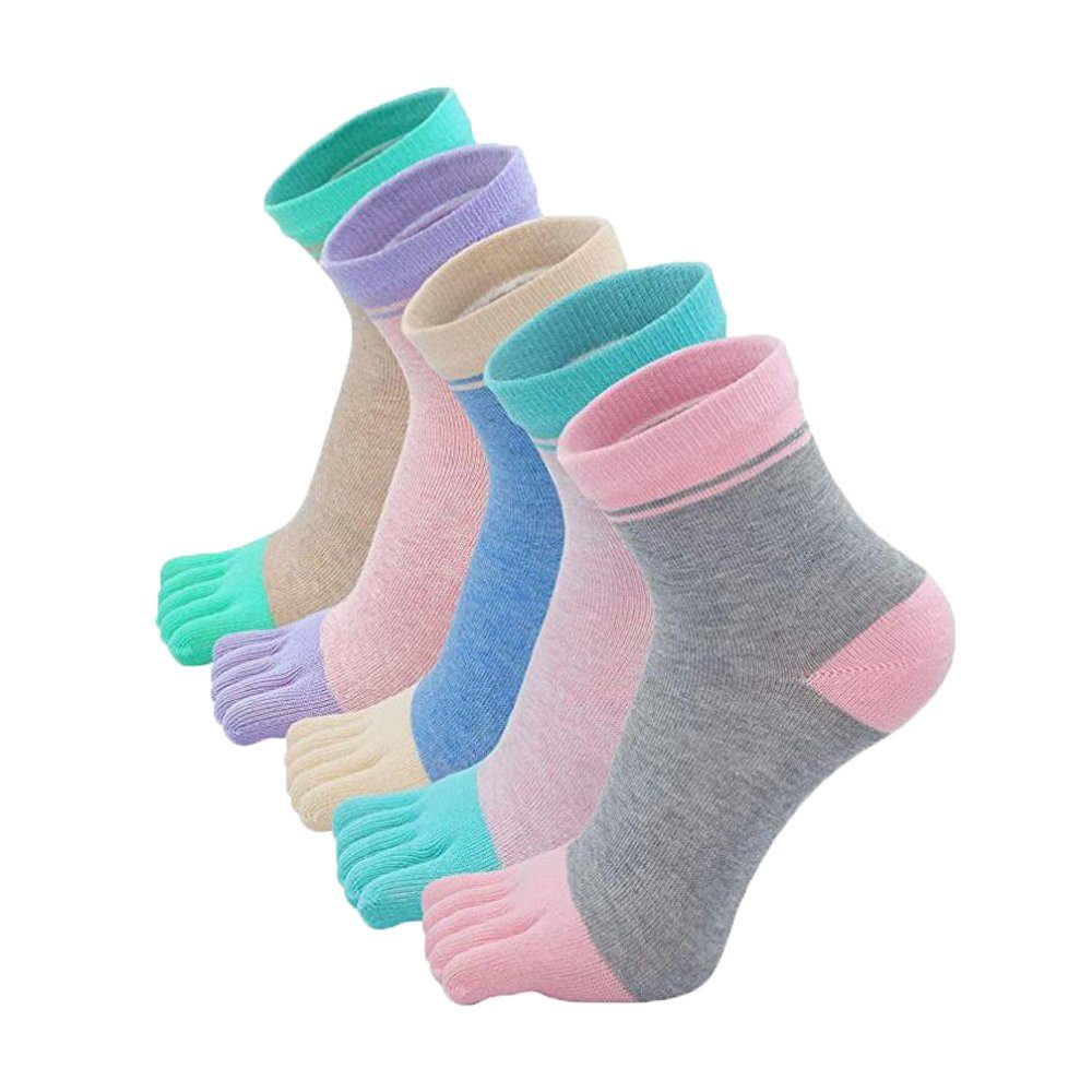 Zehensocken GelldG Finger aus Fünf Socken Zehensocken Baumwolle Damen