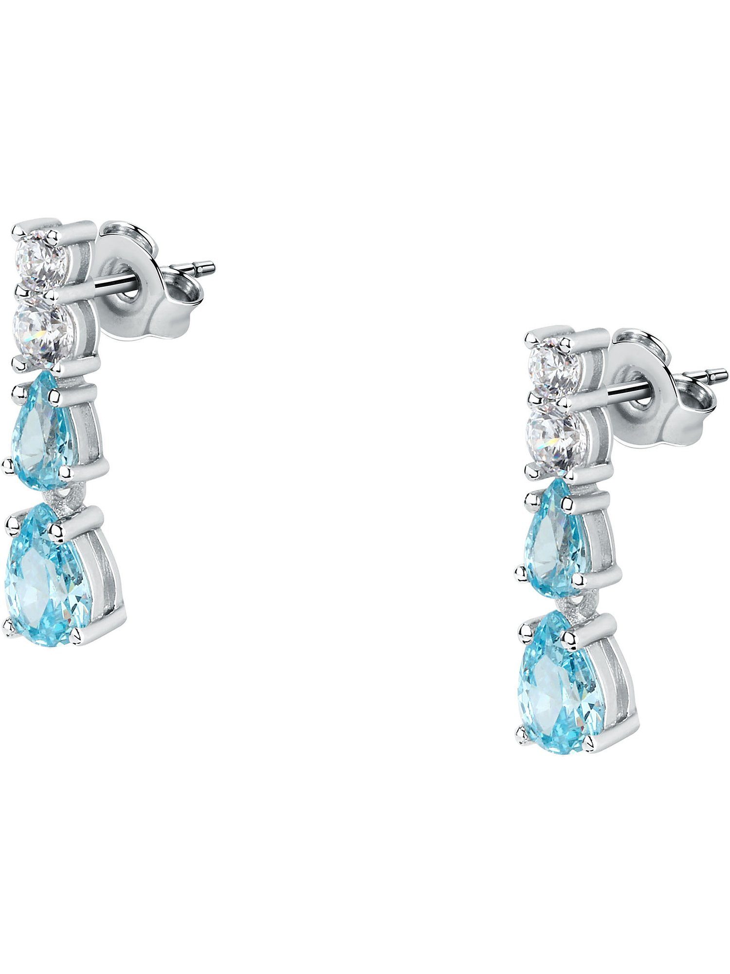 FAVS Paar Ohrstecker FAVS Damen-Ohrstecker 925er Silber 4 Zirkonia