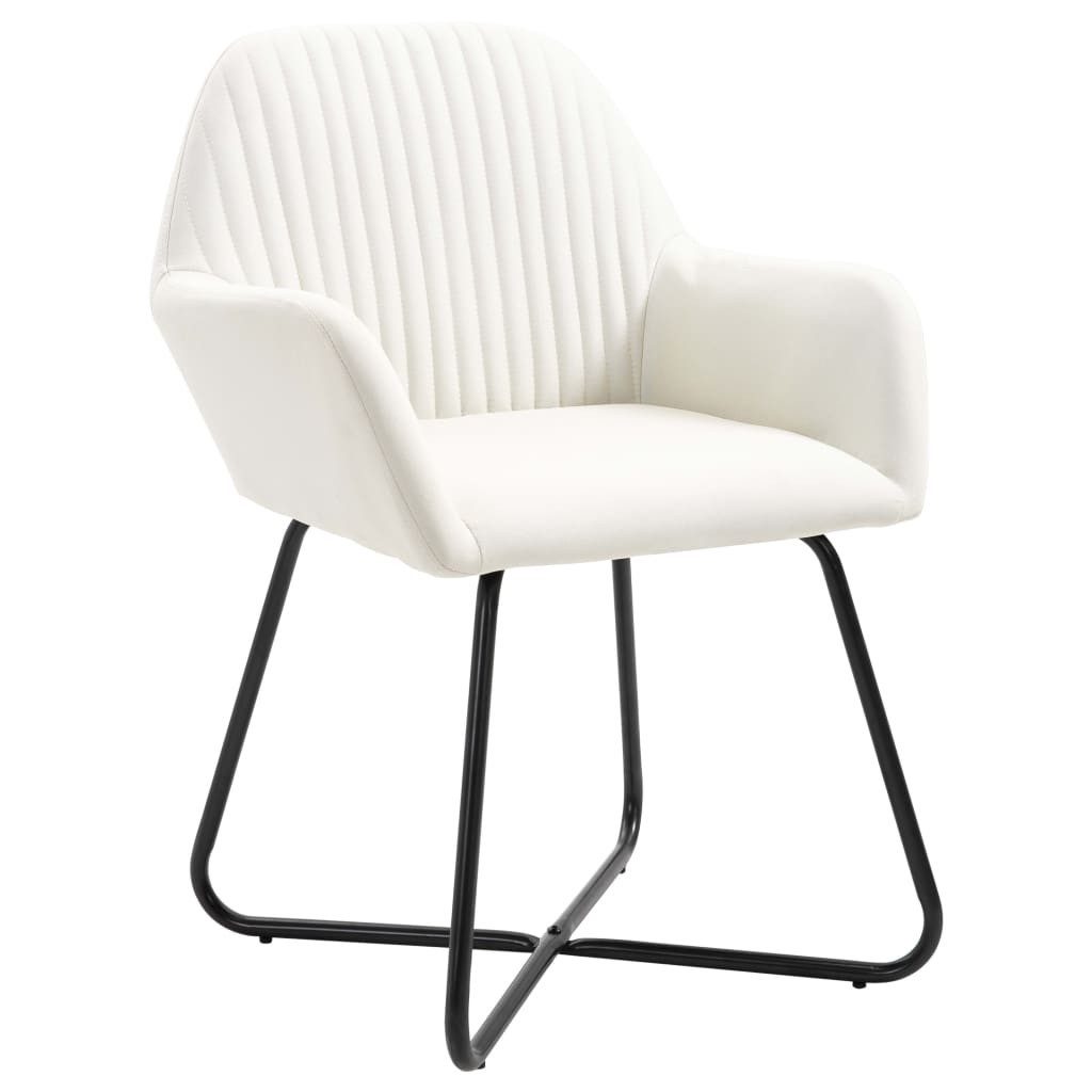 furnicato Esszimmerstuhl Esszimmerstühle 2 Stk. Creme Stoff (2 St)