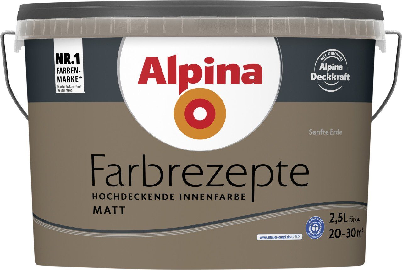 Wandfarbe Alpina Farbrezepte Sanfte Erde matt 2,5 L