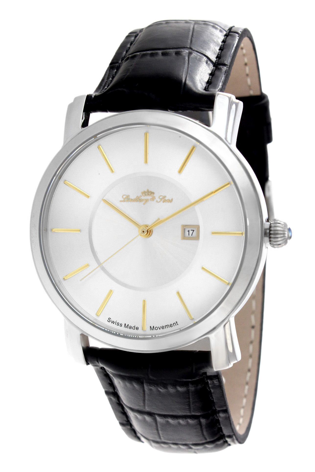 Quarzuhr Stil Armband Zeitlos Uhr Lindberg&Sons graziösem mit und elegantem