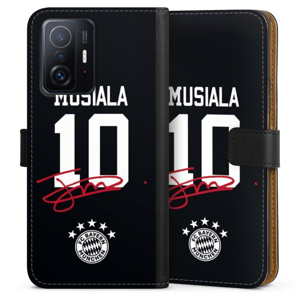 DeinDesign Handyhülle FC Bayern München Jamal Musiala FCB Musiala 10, Xiaomi 11T 5G Hülle Flip Case Klapphülle Handytasche Leder
