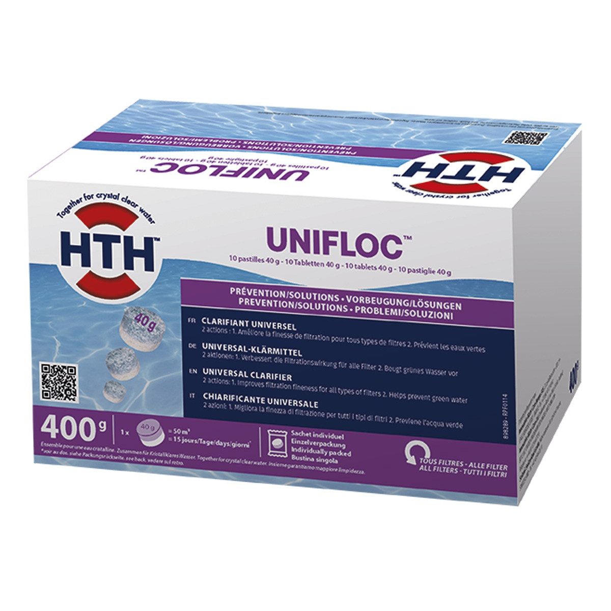 Poolpflege UNIFLOC 400g Flockungsmittel 40g Tabletten Entfernung Schmutzpartikel