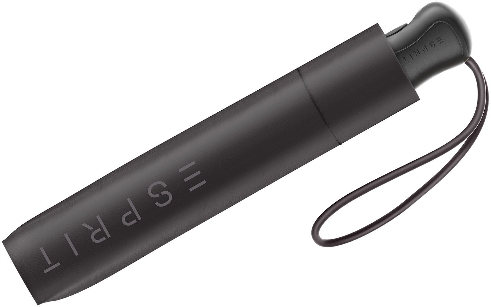 Esprit Taschenregenschirm Easymatic Slimline Auf-Zu stabil leicht und klein schwarz Automatik leicht